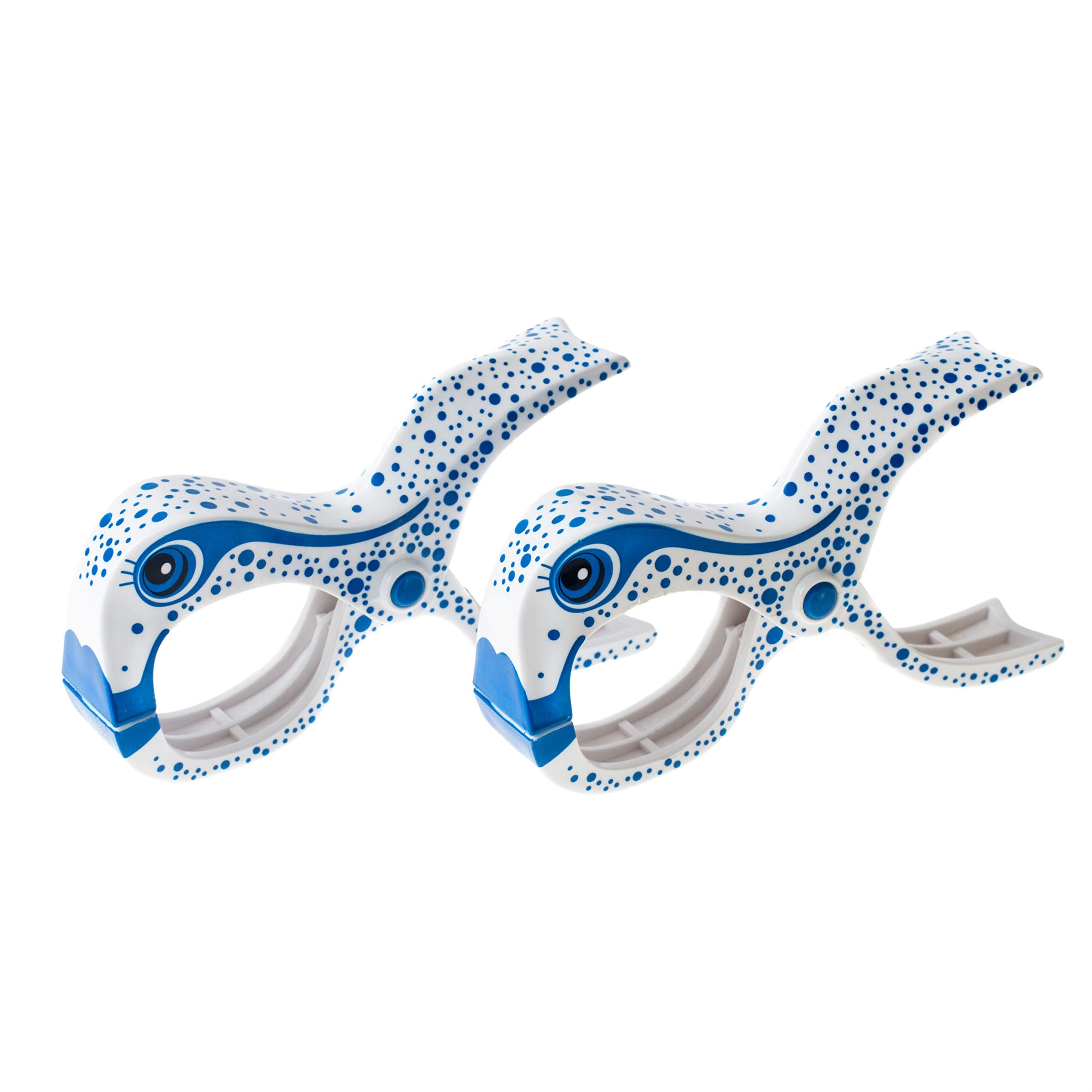 tuuli Accessories Summer Clips Large Pegs for Beach Towel Laundry Clothes Quilt Camping Garden Kite Surf Sunbed Sun Lounger Buggy Accessory (2x White)