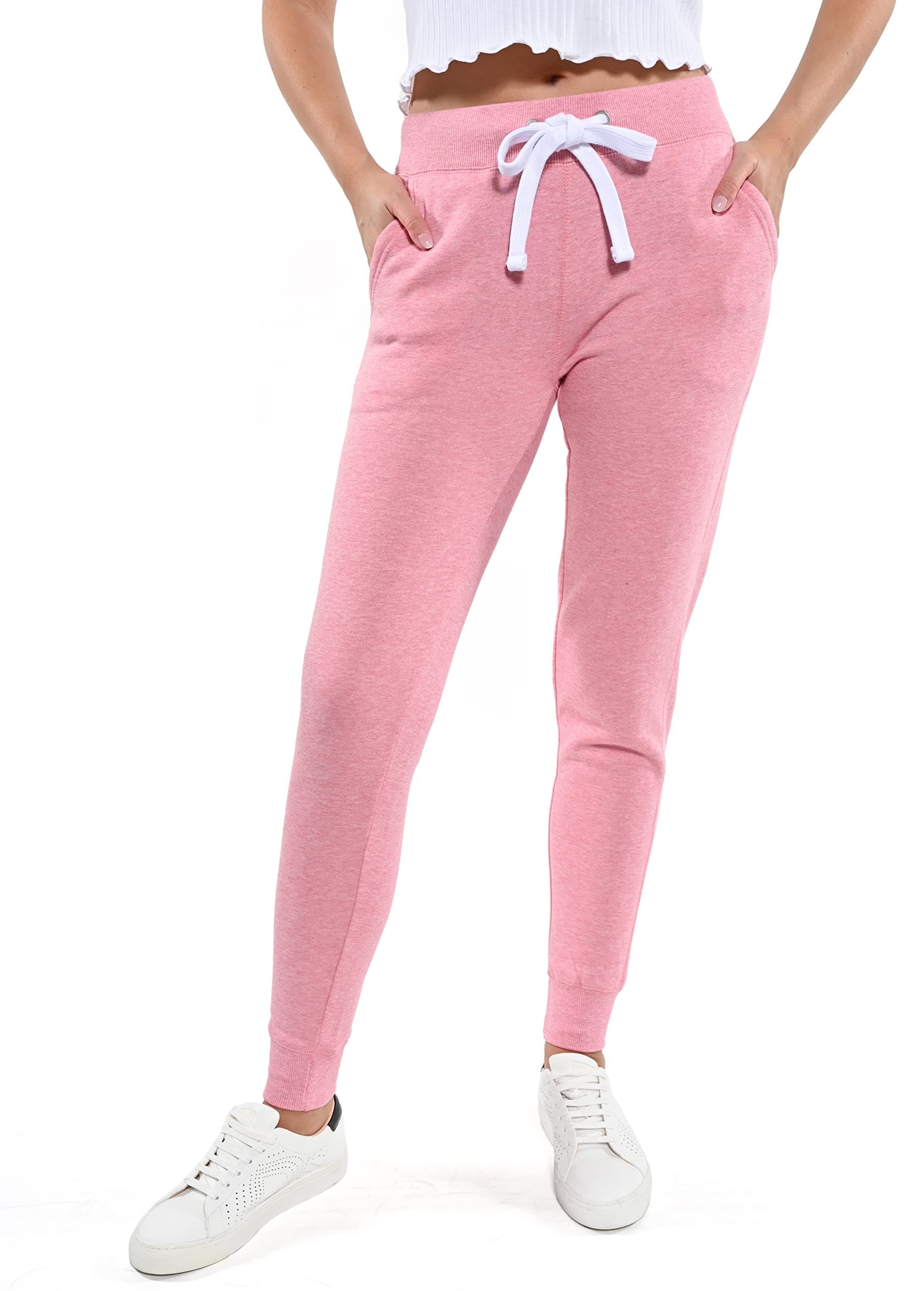 esstive Women's Ultra Soft Fleece Active Lightweight Casual Basic Jogger Sweatpants