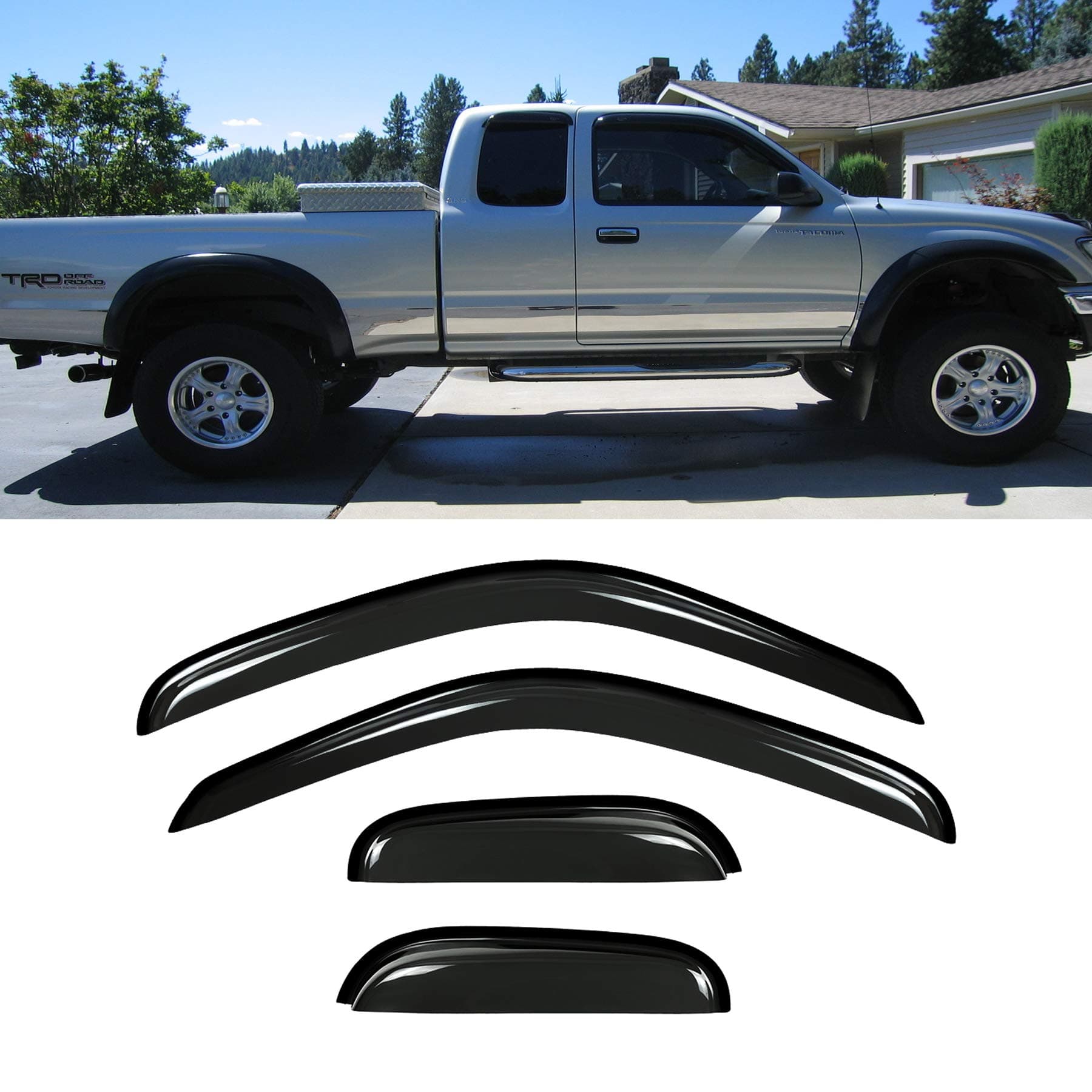 Laprive Auto4pcs for 95-04 Tacoma Access/Extended Cab Sun/Rain Guard Window Visor