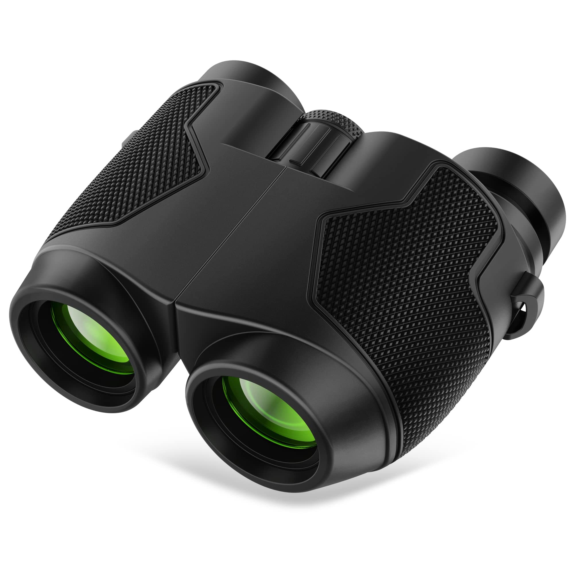 12x25 Binoculars with Clear Low Night Version for Adults and Kids,Large Eyepiece Waterproof Binocular Easy Focus Small Binoculars Wide Field of View & Long Eye Relief for Bird Watching,Hiking,Concert