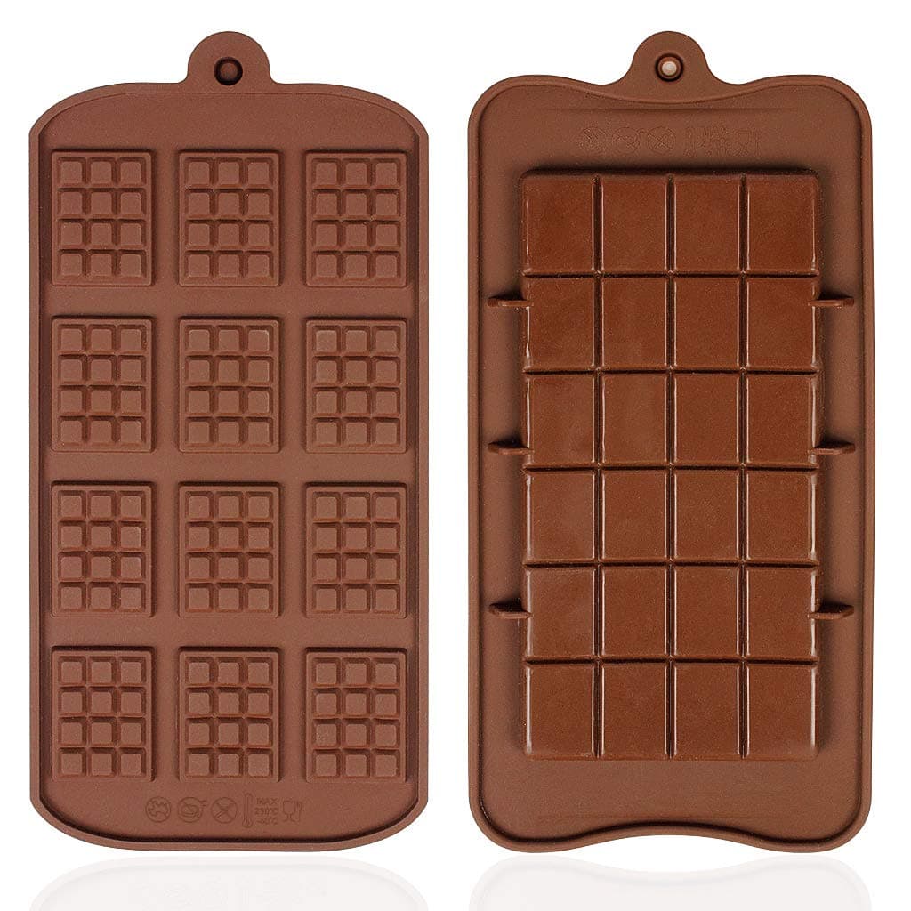 2 Pcs Chocolate Bar Moulds Silicone Molds Ice Tray Moulds Sweet Moulds Candy Moulds Jelly Moulds Soap Mold Baking Molds