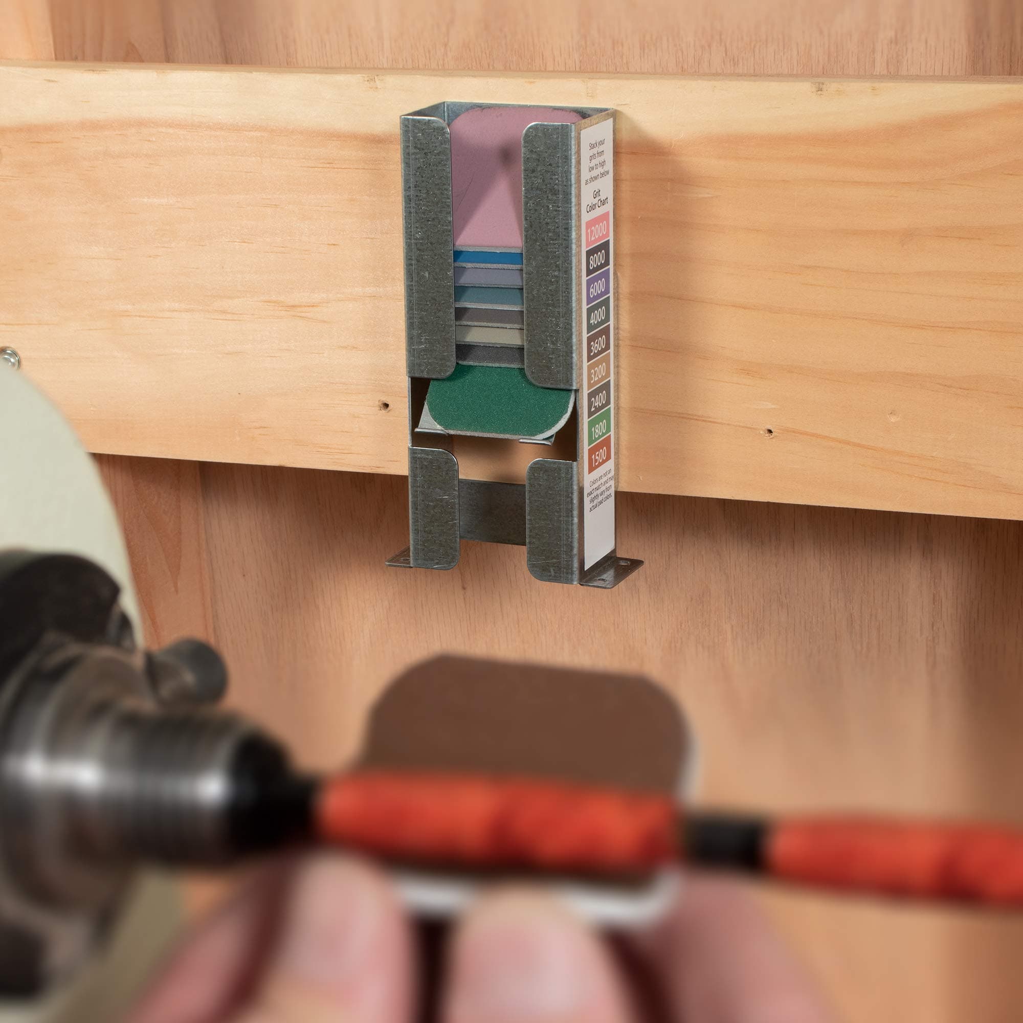 Peachtree Woodworking Supply 2 inch by 2 inch Micro-Mesh Soft Touch Sanding Pads w/Galvanized Steel Dispenser - for Pen & Bottle Stopper Turning, Cycle Sanding Acrylic Materials (9 Micro Mesh Pads)