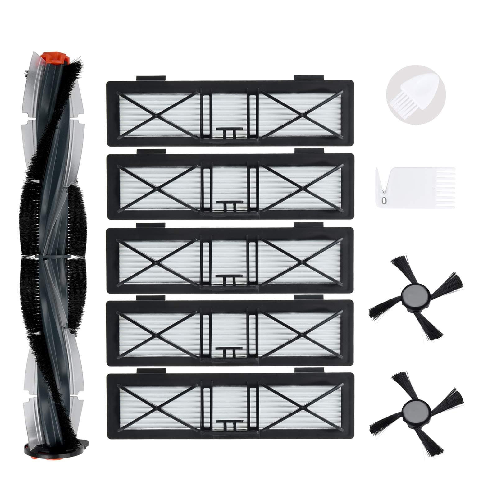 - Replacement Parts Kit Compatible for Neato D Series D75 D80 D85 Connected D3 D4 D5 D6 D7 D8 D9 Robotic,1 Combo Brush,5 Filter,2 Side Brush,1 Cleaning Tool
