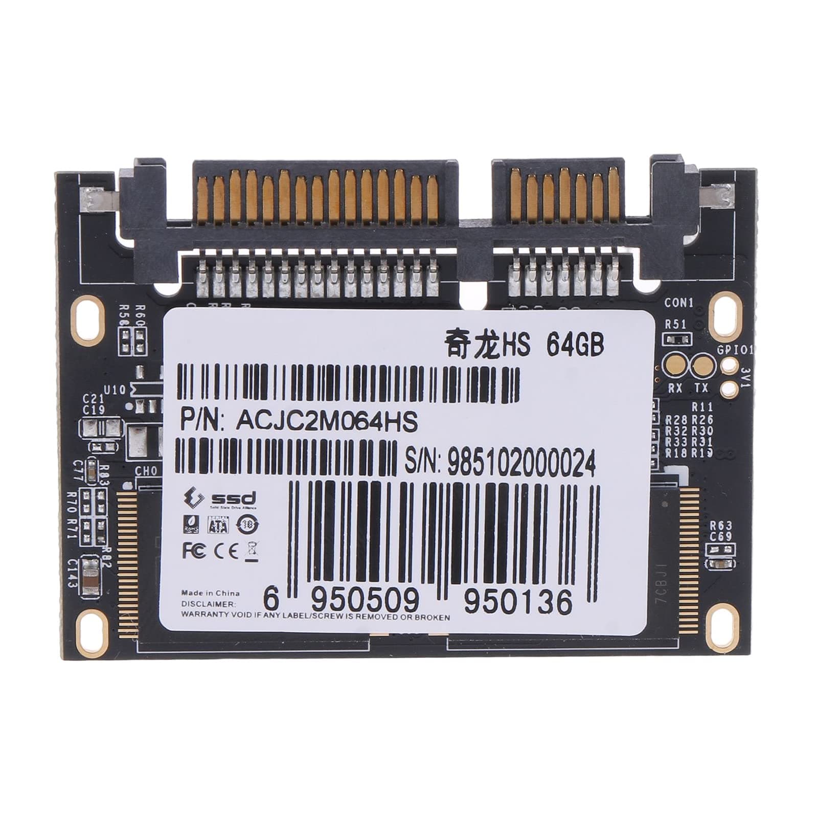 64GB Half-Slim SATA III SSD Drive for Computer Internal Hard Drive Laptop Hard Drive Replacement