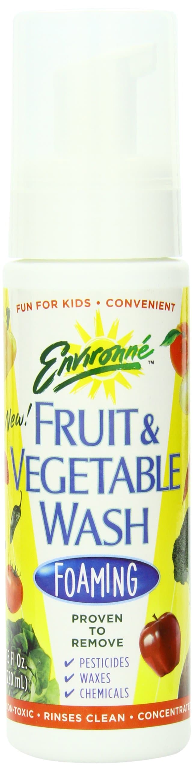 Environne Foaming Fruit & Vegetable Wash, 7.5-Ounce Bottles (Pack of 4)