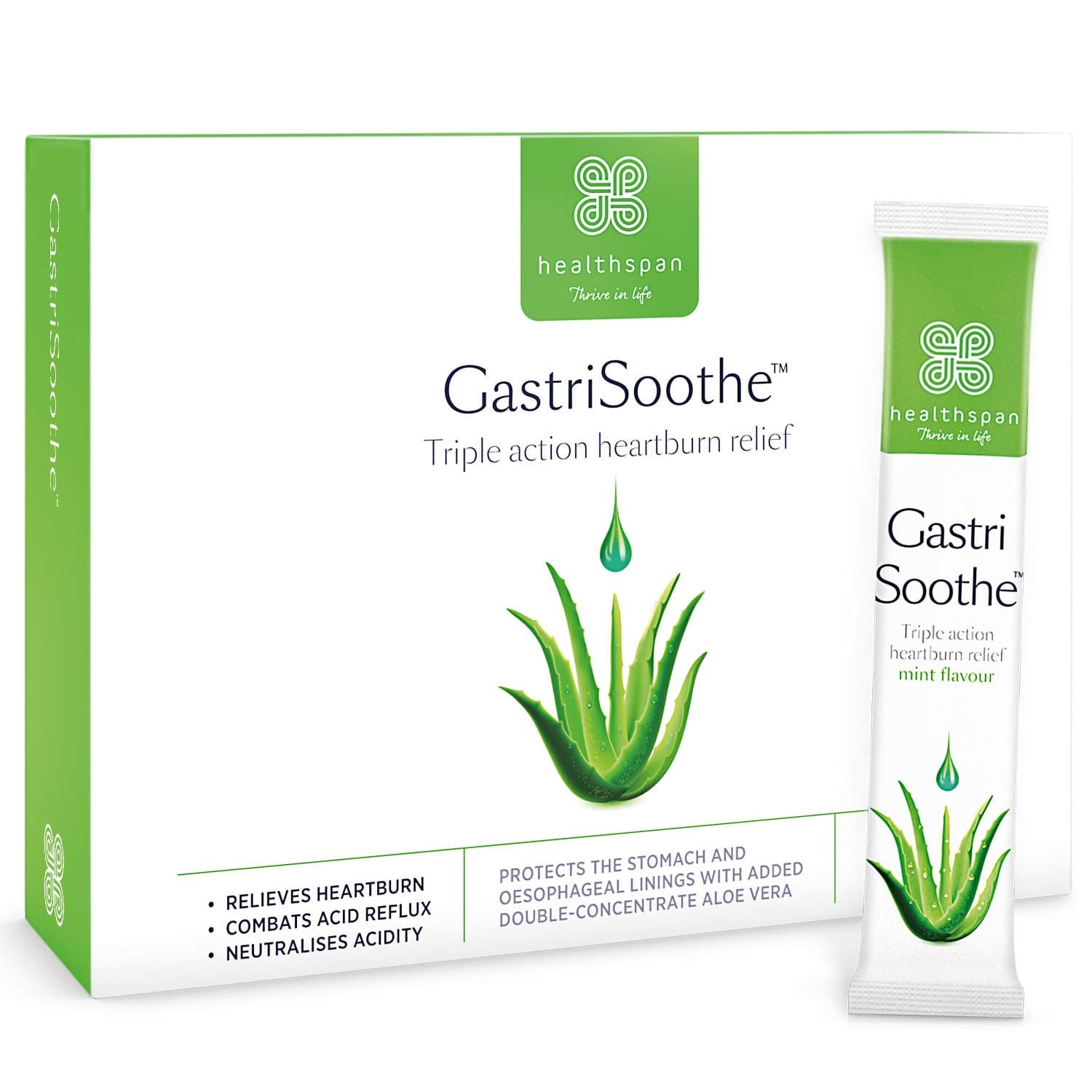 Gastrisoothe Heartburn & Acid Reflux (24 Sachets) | Triple-Action Formula Soothes Stomach Lining, Fights Acid Reflux & Neutralises Acidity | Aloe Vera | Mint Flavour | Vegetarian