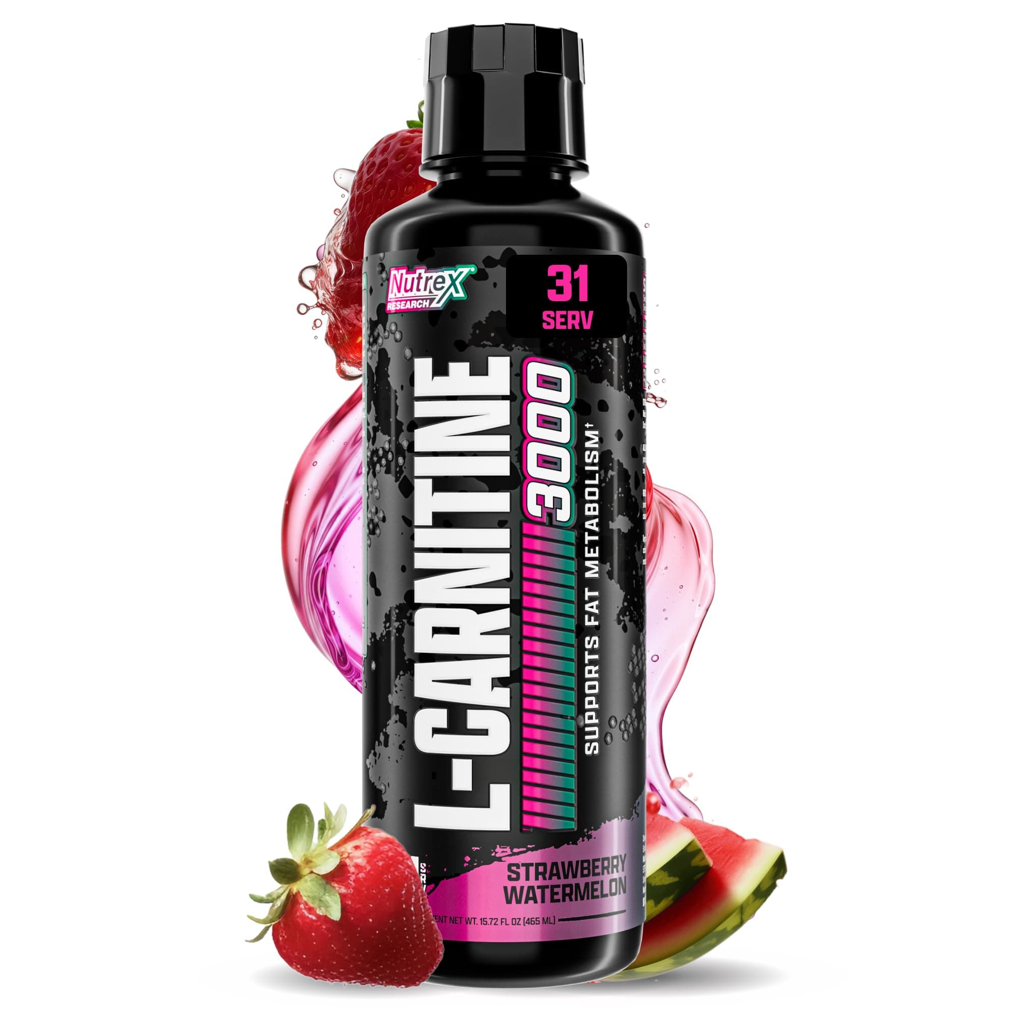 Liquid Carnitine 3000 | (Strawberry Watermelon) | Premium L Carnitine Liquid, Stimulant Free 31 Servings