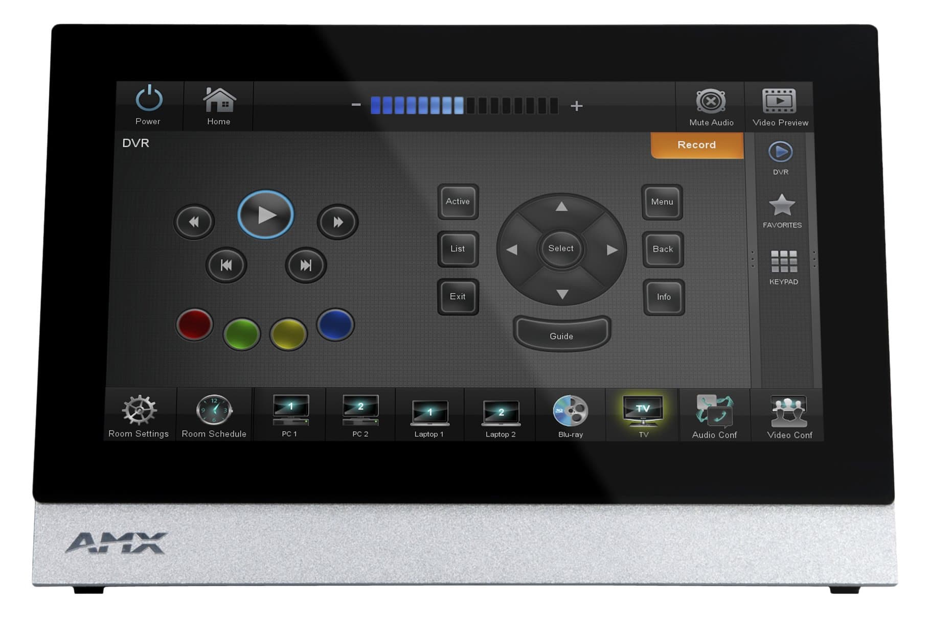 AMX MXT-701 7" 1024 x 600pixels Tabletop Aluminium,Black touch screen monitor