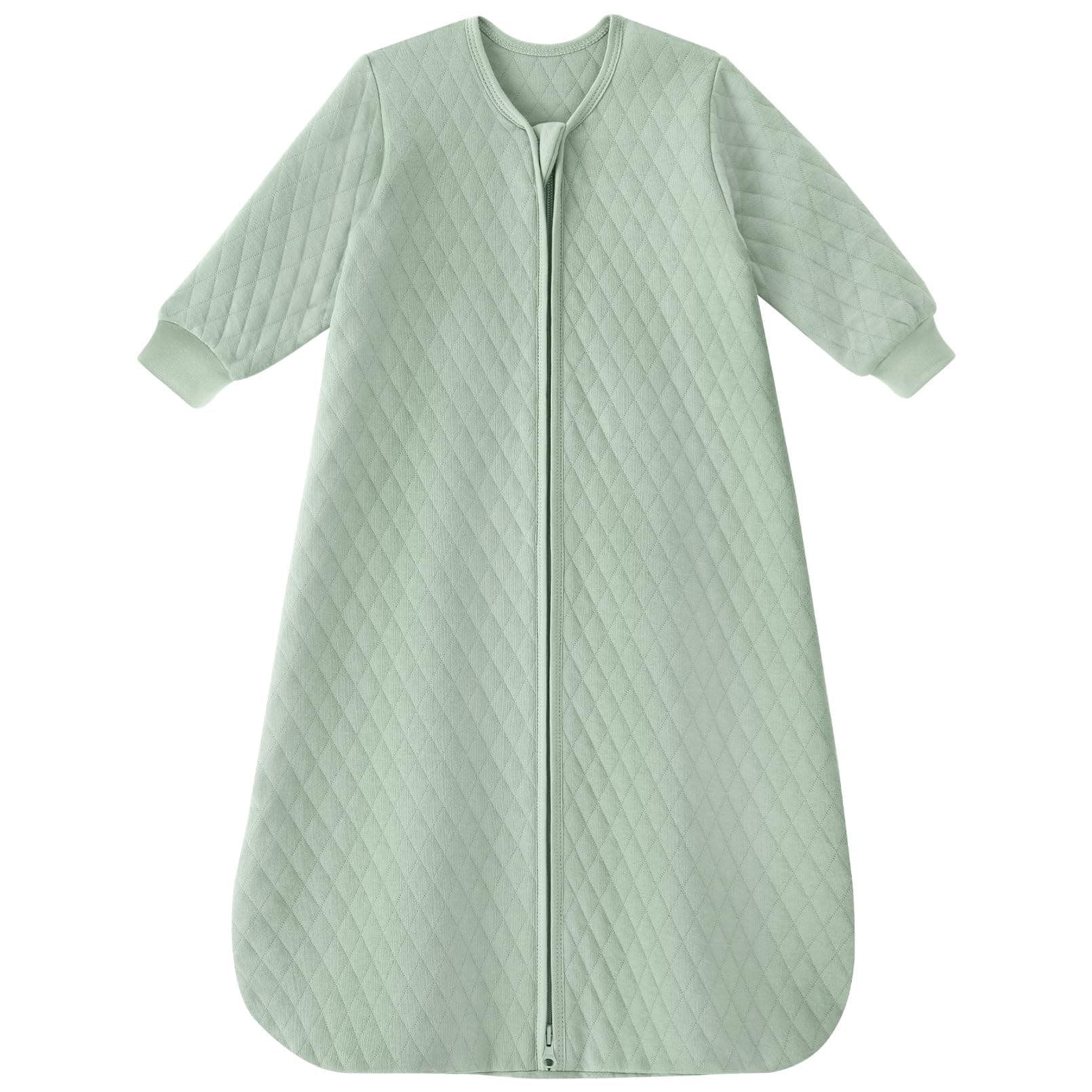 YoofossBaby Sleep Sack 0-6 Months 1.0 Tog Long Sleeve Sleep Sack Cotton Wearable Blanket for Newborns 2-Way Zipper Quilted Sleeping Sacks(Small)Global Organic Textile StandardGlobal Organic Textile StandardGlobal Organic Textile StandardGlobal Organic Textile Standard