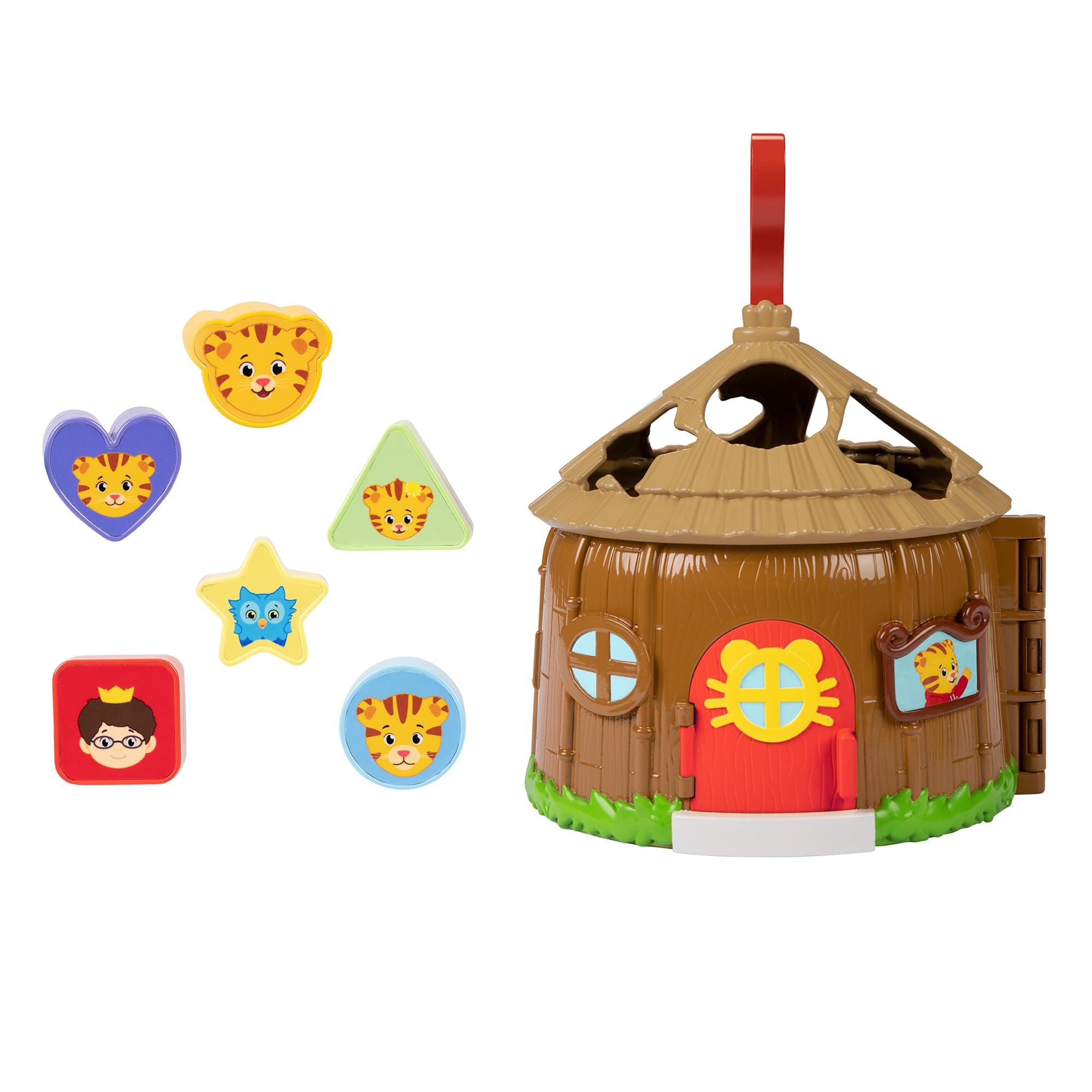 Daniel Tiger's Neighborhood Baby Shape Sorter Toy Bungalow Sorter Play Set for Toddlers Comes with 6 Colorful Shaped Blocks