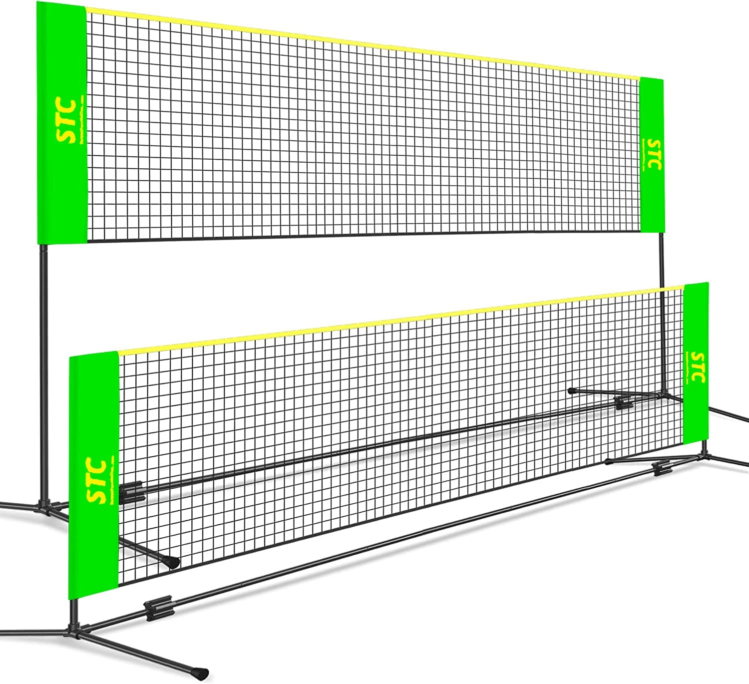 Street Tennis Club Portable Badminton Net Stand - Light and Fast Set Up - Perfect for Kids Volleyball, Tennis, Pickleball, Soccer Tennis - for Indoor or Outdoor Court, Beach, Driveway