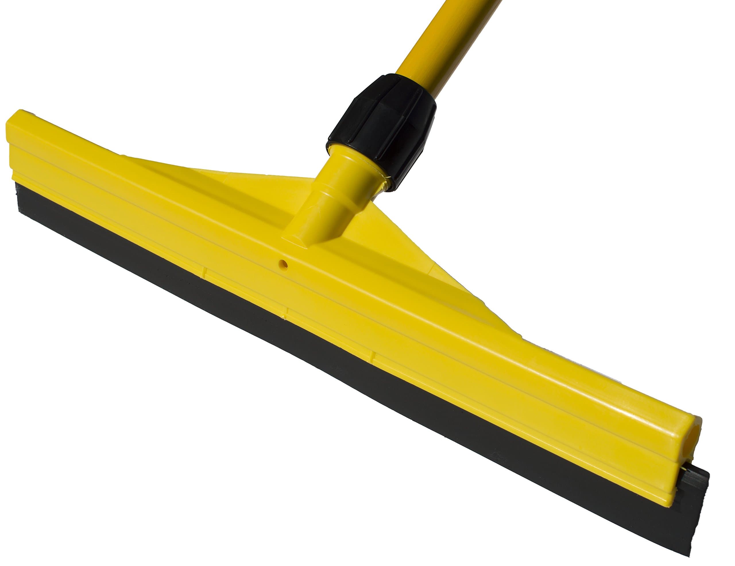 Commercial Grade All Purpose Scratch Resistant Rubber Blade Floor Squeegee with Handle - Sweep Wipe and Dry Various Surfaces (18 Inch)