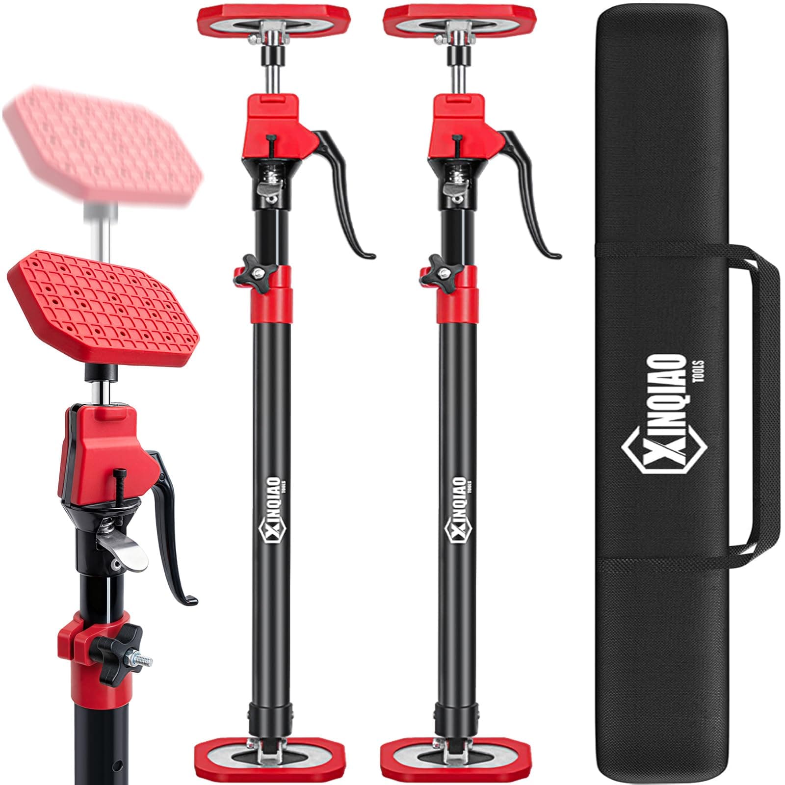 XINQIAO Cabinet Jacks for Installing Cabinets, Heavy Duty Third Hand Tools Adjustable Support Pole from 23.6 IN to 45.3 IN, 2 PCS