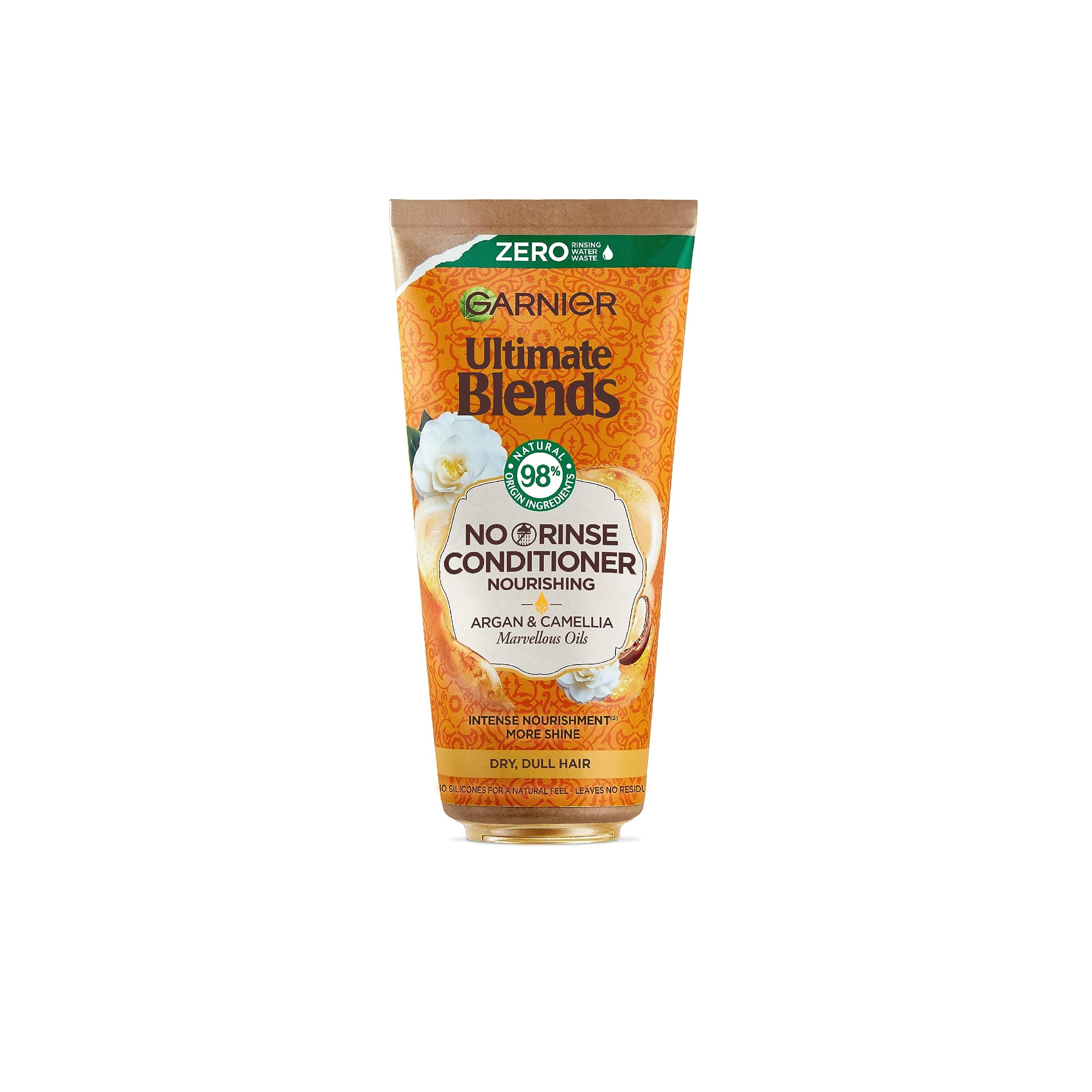 Garnier Ultimate Blends Marvellous Oils Nourishing NO RINSE, Leave-in Conditioner, with Argan Oil & Camellia Oil for Dry, Dull Hair, 200 ml