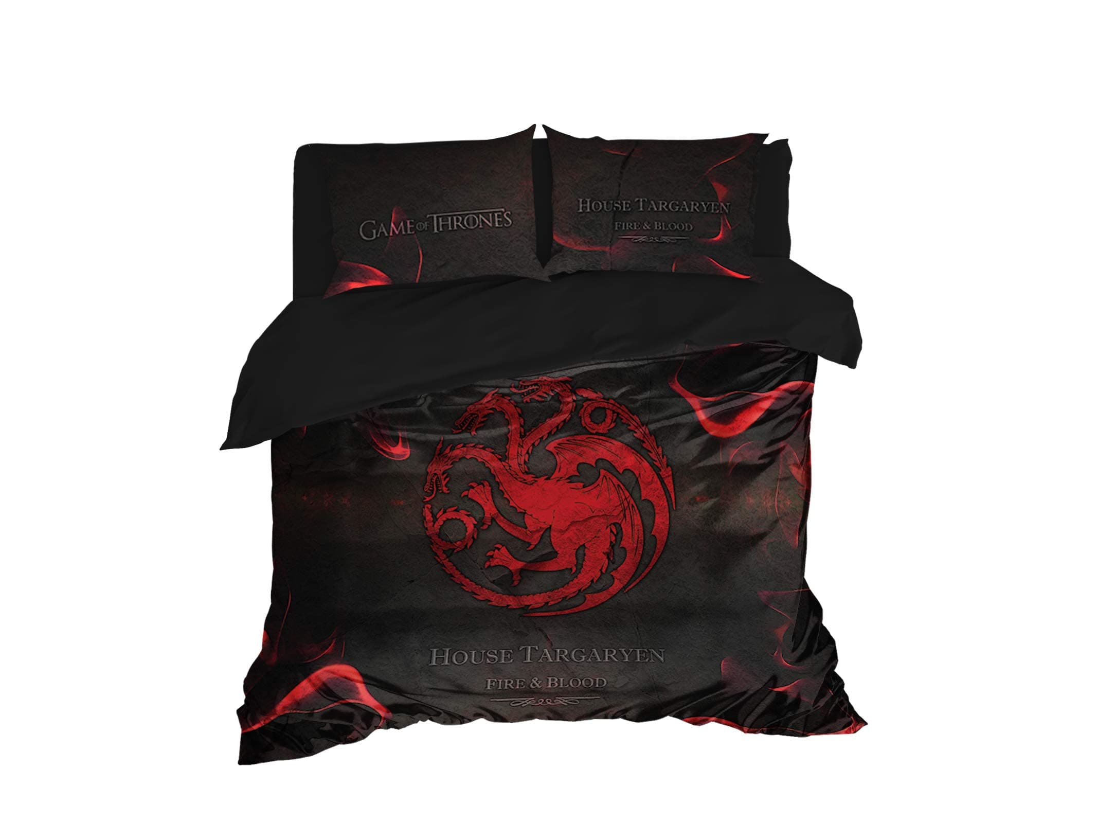Bedding Set Targaryen Family, GOT Inspired Duvet Cover with 2 Pillow Cases, B-176 (Queen 95"x87")