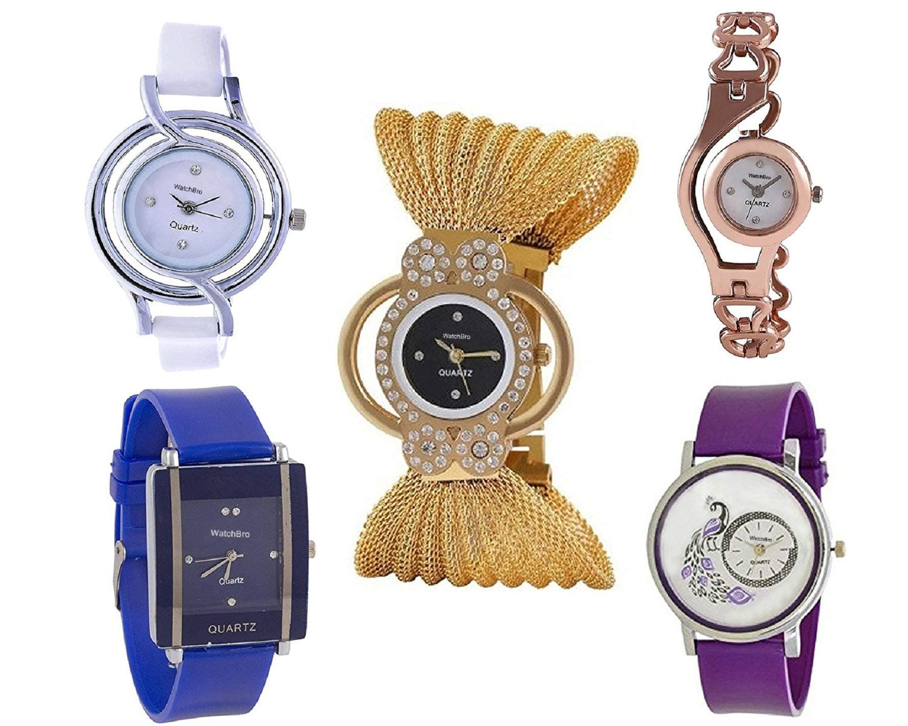 Watch Bro New and Latest Stylish Analog Watch for Women and Girls - Combo of Set 5