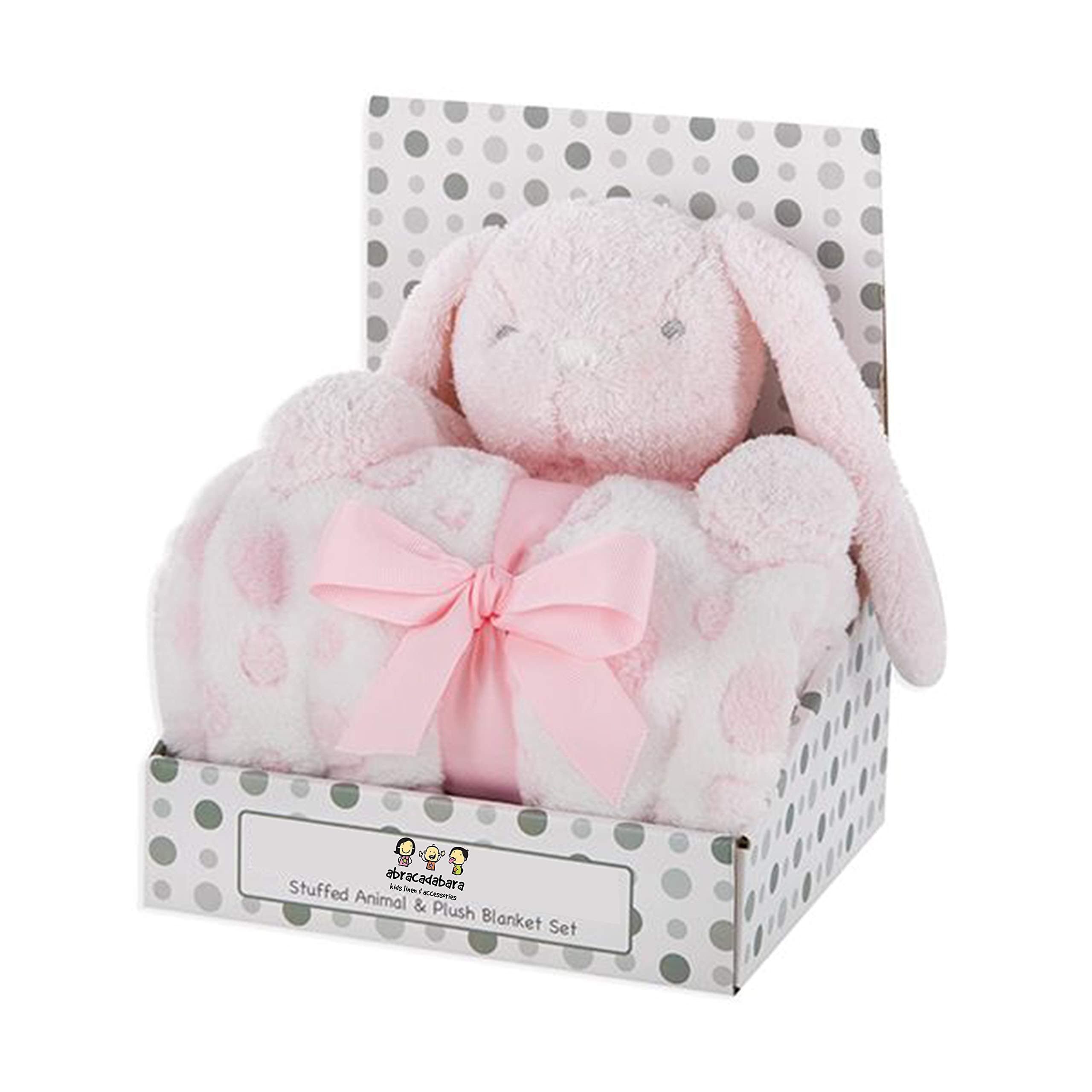 abracadabra Toy with Blanket Gift Set for Newborns & Infants, 0+ Years (Bunny, Pink)