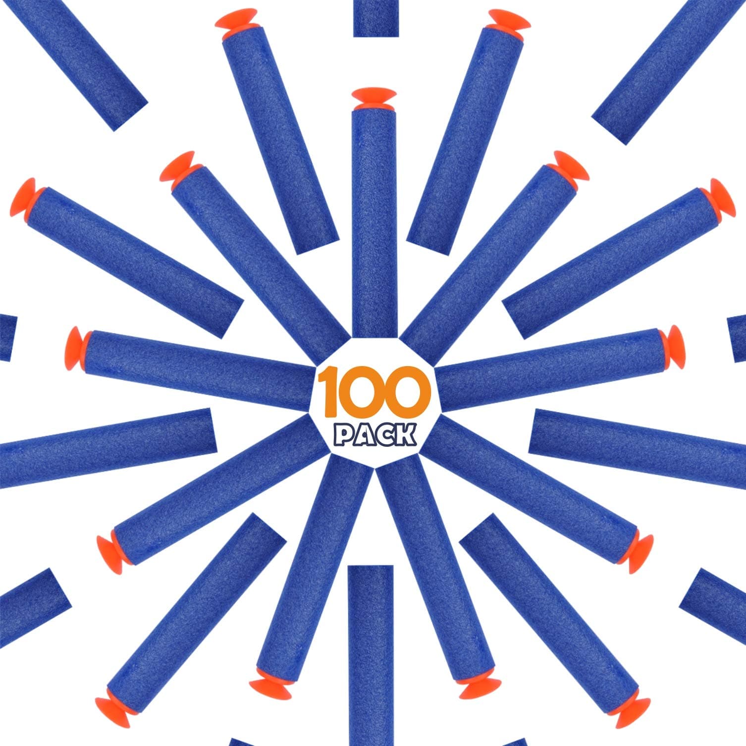 100pcs Refill Bullet Darts Suction Darts for Nerf N-Strike Elite Blaster Strike Bullets Darts