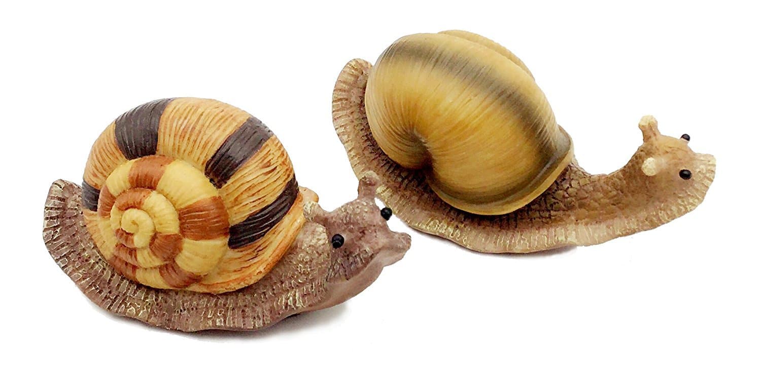 G111335 Snail Garden Statue Decoration Miniature Fairy Garden -Set of 2