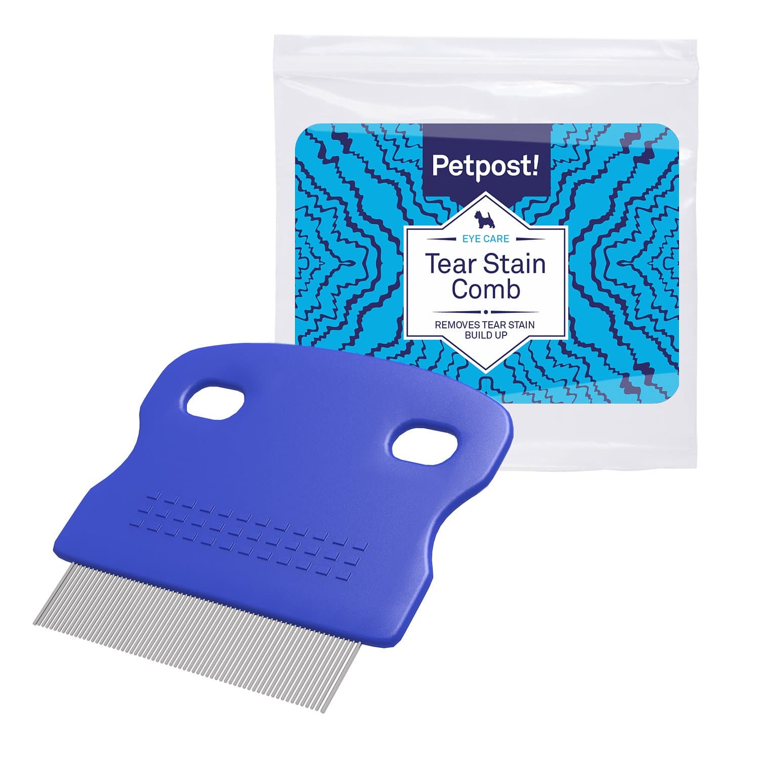 Petpost Tear Stain Remover Comb for Dogs - Extra Fine Tooth Rake Gently & Effectively Gets Rid of Crust, Mucus, and Gunk Around Your Shih Tsu Or Maltese