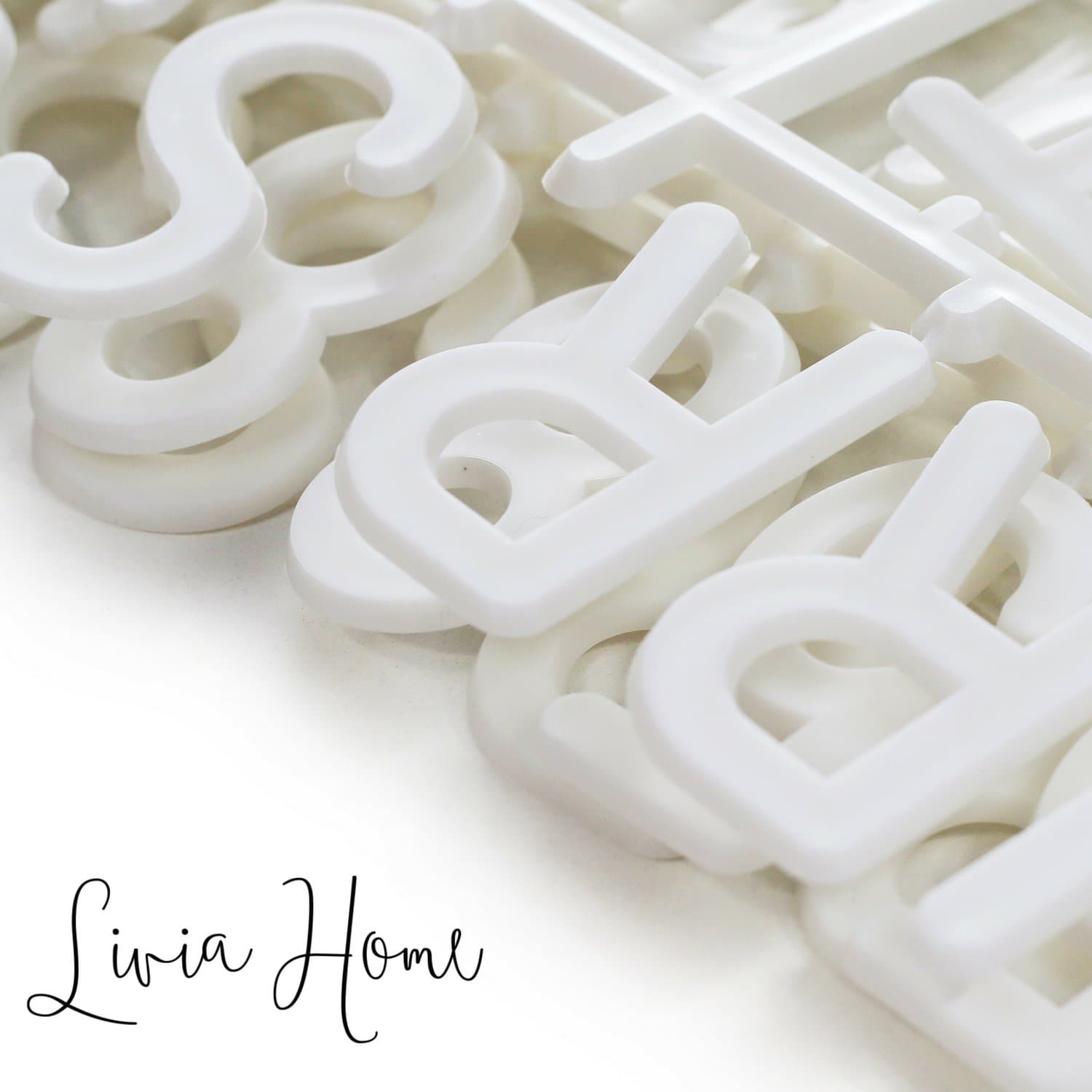 Full Set of White Letter Board Letters for Felt Letter Boards – 328 Plastic 2 Inch Characters Including Numbers, Letters, and More – Plus Free Canvas Bag by Livia Home