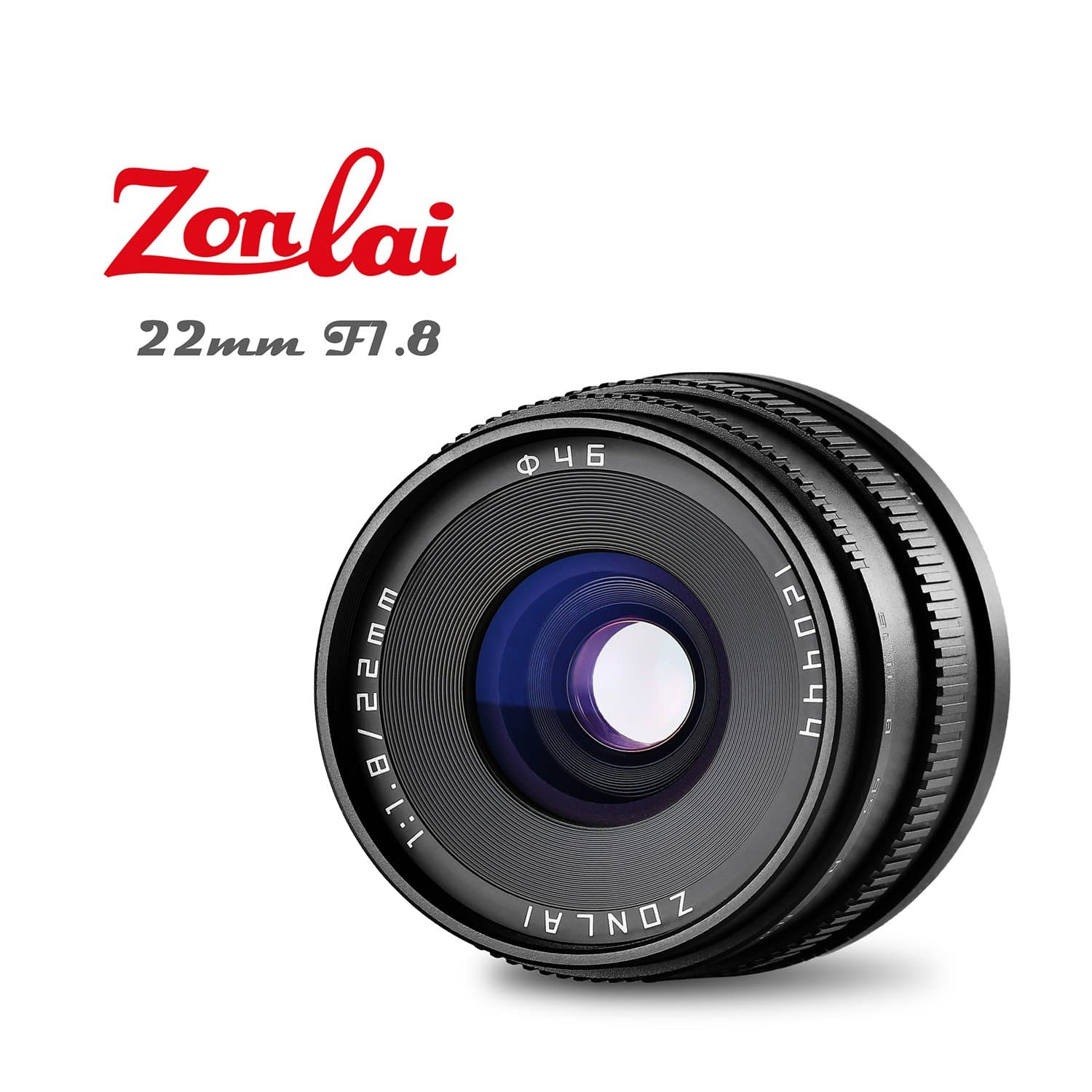 22mm F1.8 Large Aperture Manual Focus Lens, Prime Lens for Micro Four Third Digital Mirrorless Cameras, Olympus EM-1/EM-1, Mark2/EM-10/EM-10, Mark2/EM-5/EM-5, Mark2/PEN-F/EPL8/EPL7 Black