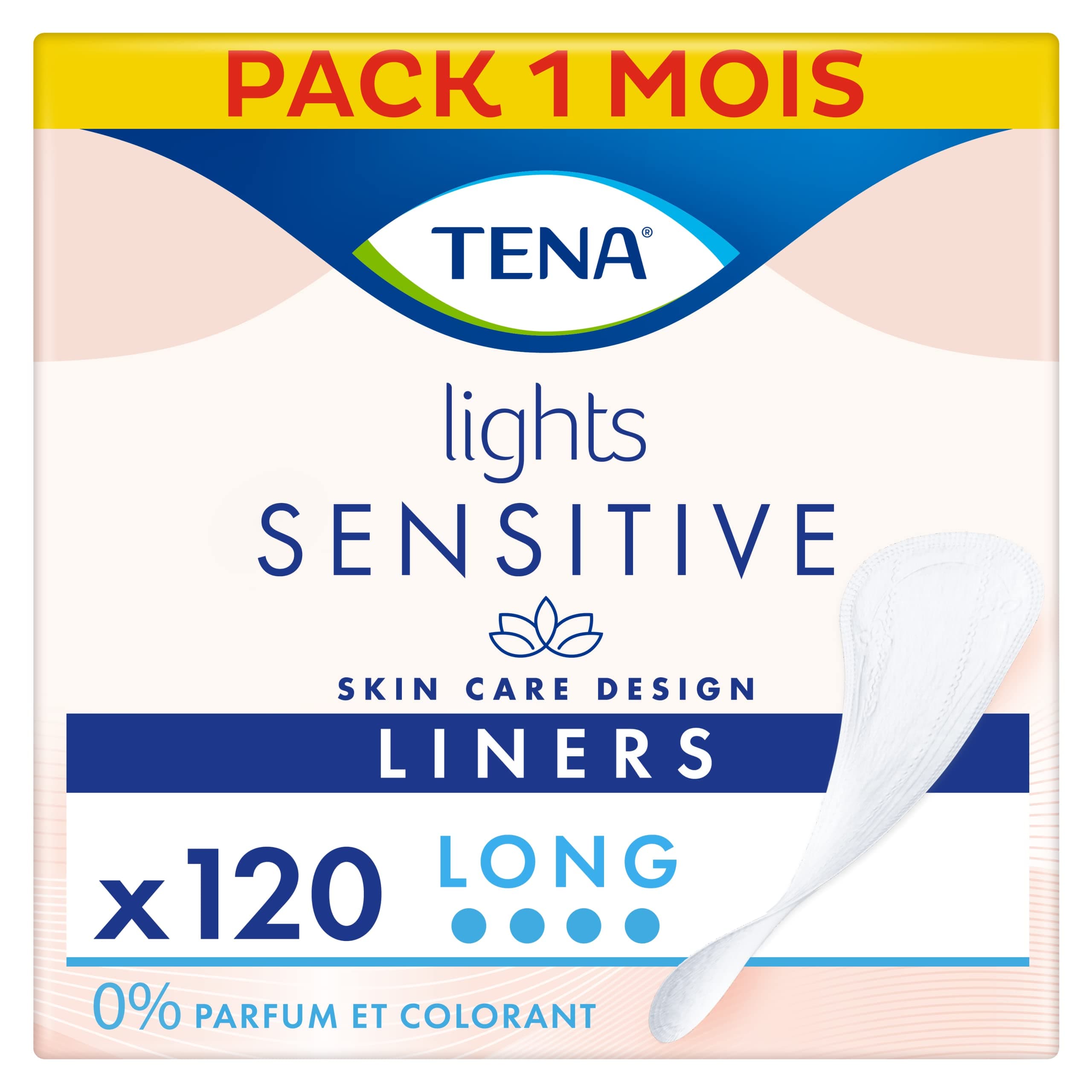 Lights Long Liner, 120 Incontinence Liners (20 x 6 packs) for Women with Sensitive Skin, Breathable and Unscented Liner for Light Bladder Weakness and Incontinence