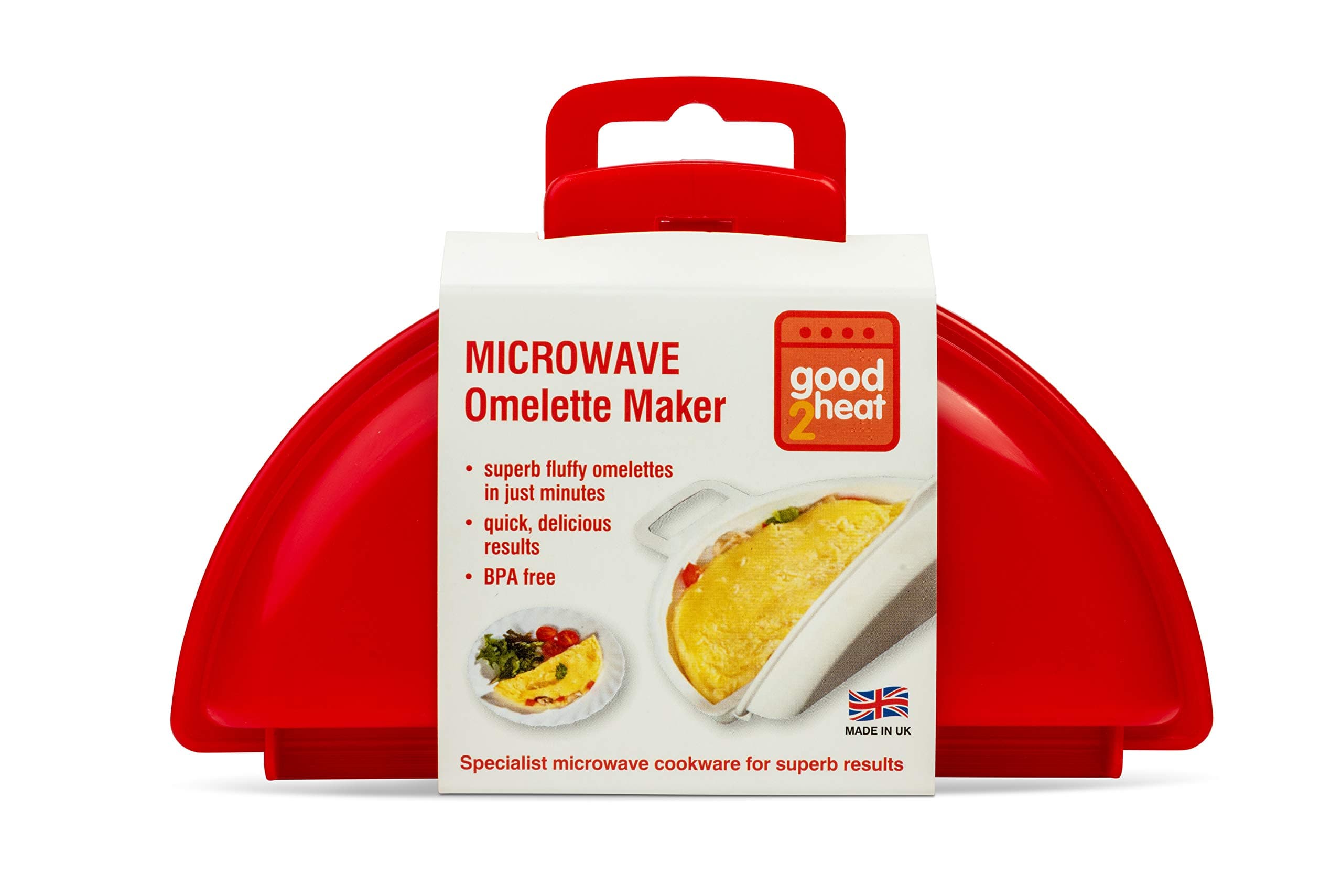 4035 Microwave 2 Egg Omelette Maker - Red, 18 x 4 x 12 cm