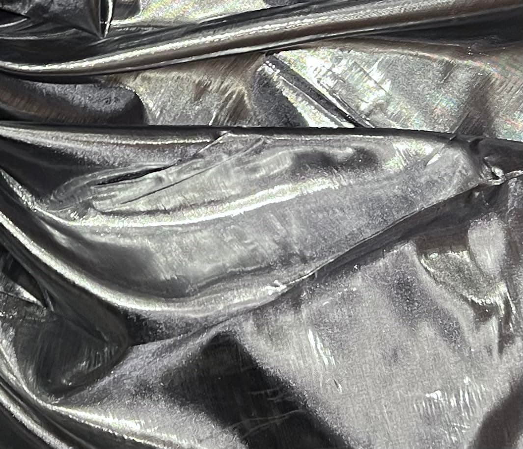 1 X Metallic Tissue Lame Fabric By The Yard, Silver