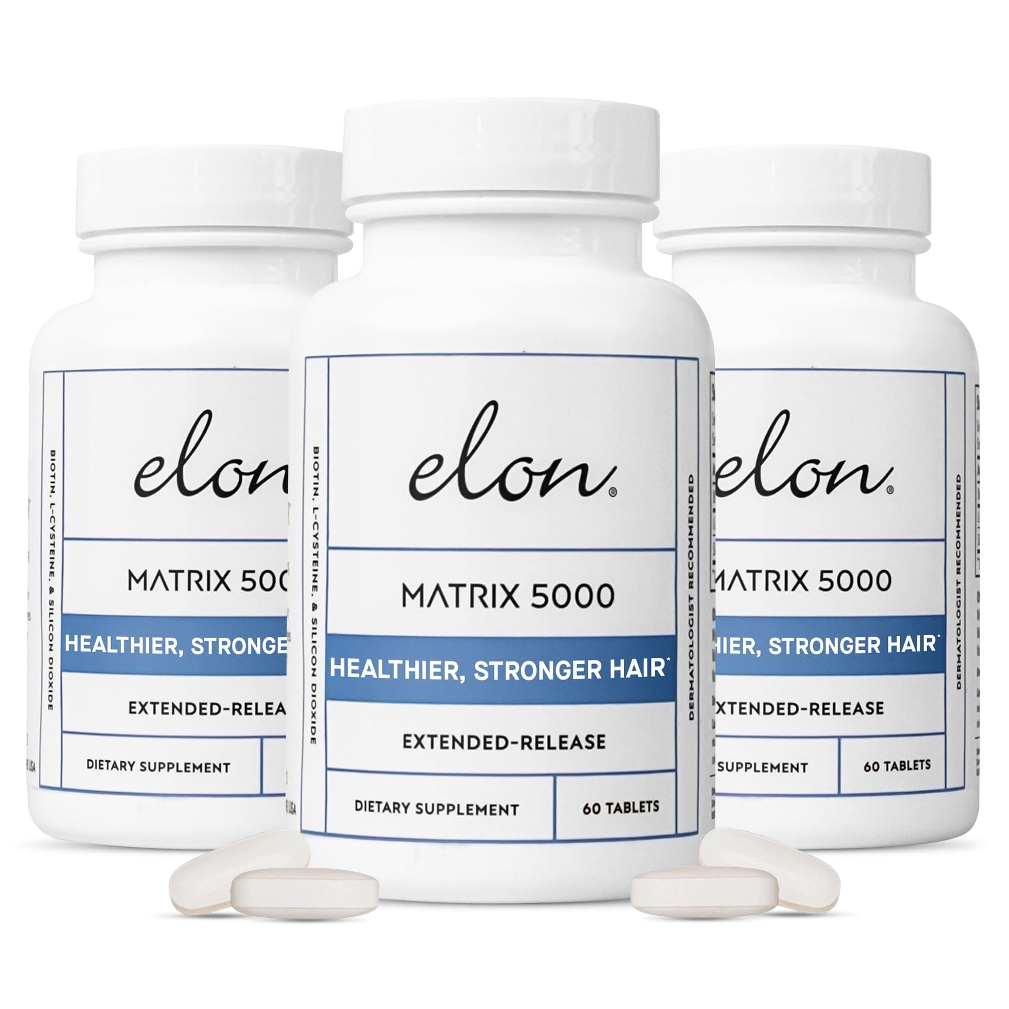 Matrix 5000 - Biotin 5000mcg Vitamins for Hair Growth w/Extended Release - Promotes Healthy & Strong Hair - Pack of 3 (180 Day Supply)