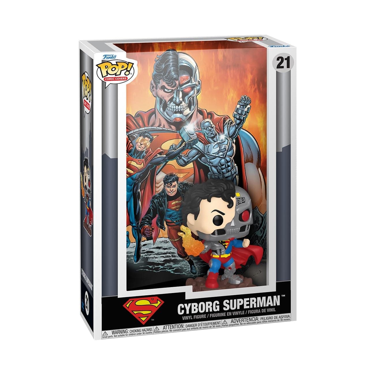 Pop Comic Cover: DC - Cyborg Superman - DC Comics - Collectable Vinyl Figure - Gift Idea - Official Merchandise - Toys for Kids & Adults - Model Figure for Collectors