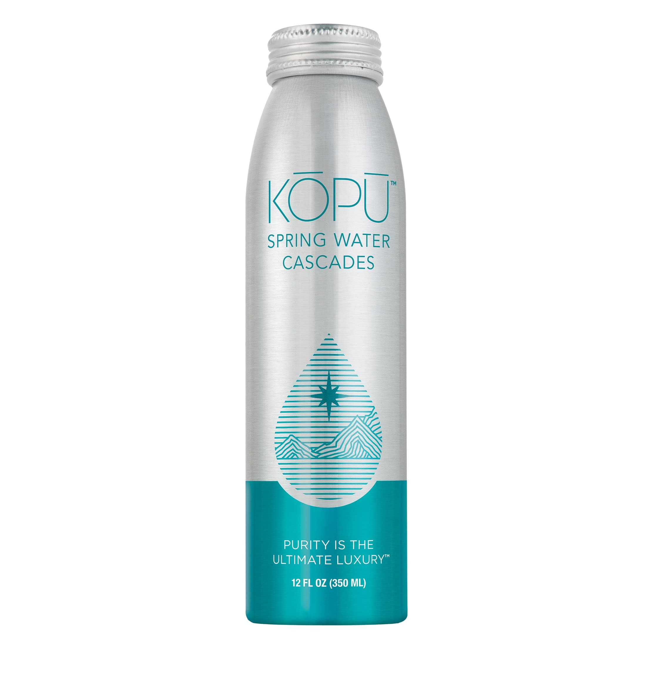KOPU Spring Water, Exceptionally Smooth Taste, Premium Naturally Alkaline, Cascades Sourced, 12oz Bottles (24 Pack)