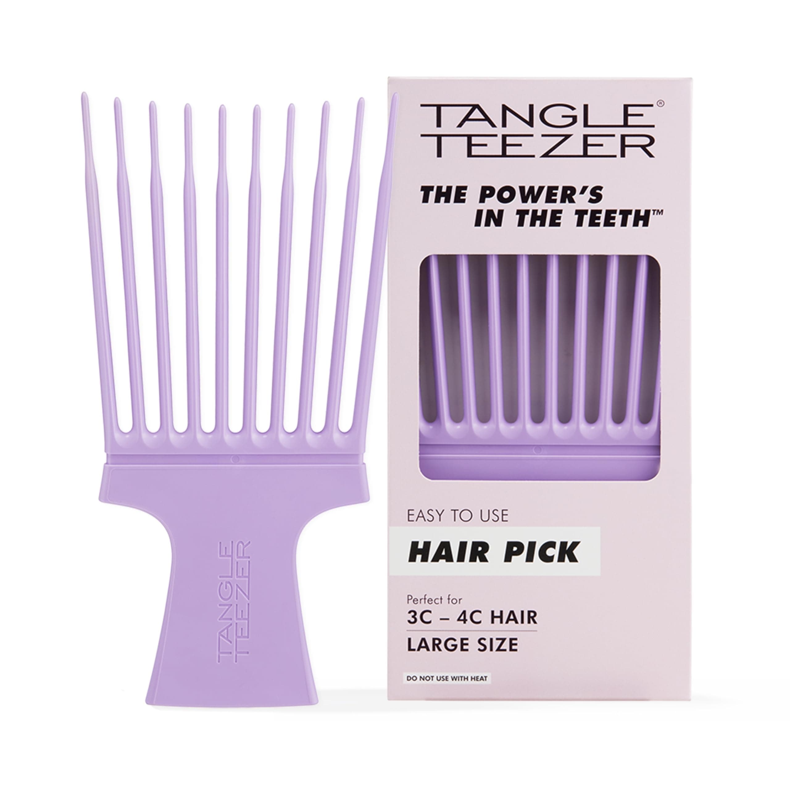 Hair Pick for 3C to 4C Hair | Creates Lift & Volume | Lilac