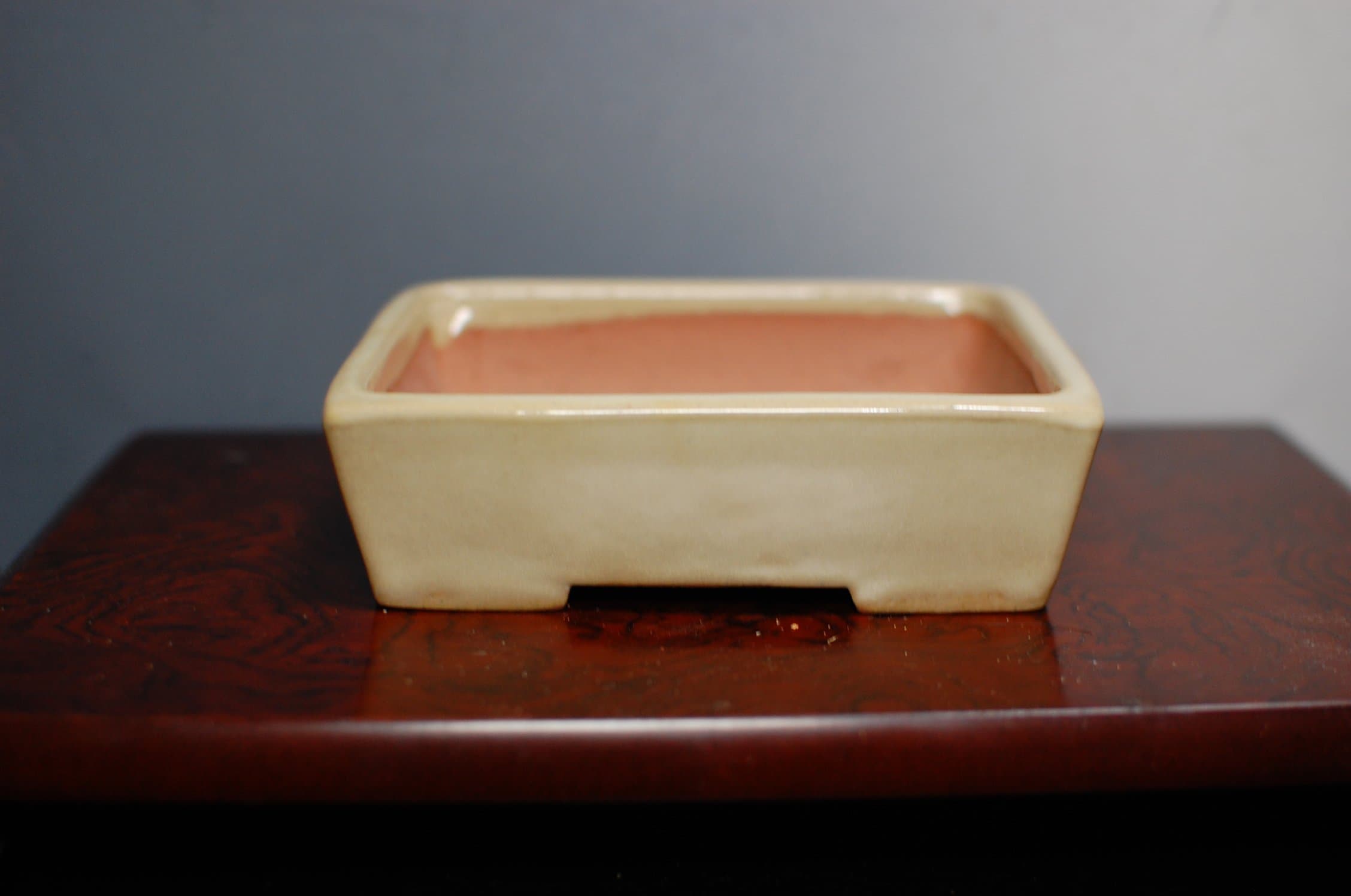 Tokoname Bonsai Pot By Yamafusa #3401 Rectangle White