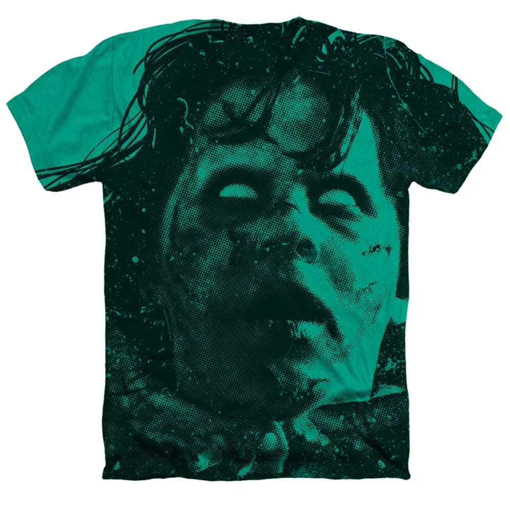 The Exorcist Regan Face Unisex Adult Sublimated Heather T Shirt for Men and Women