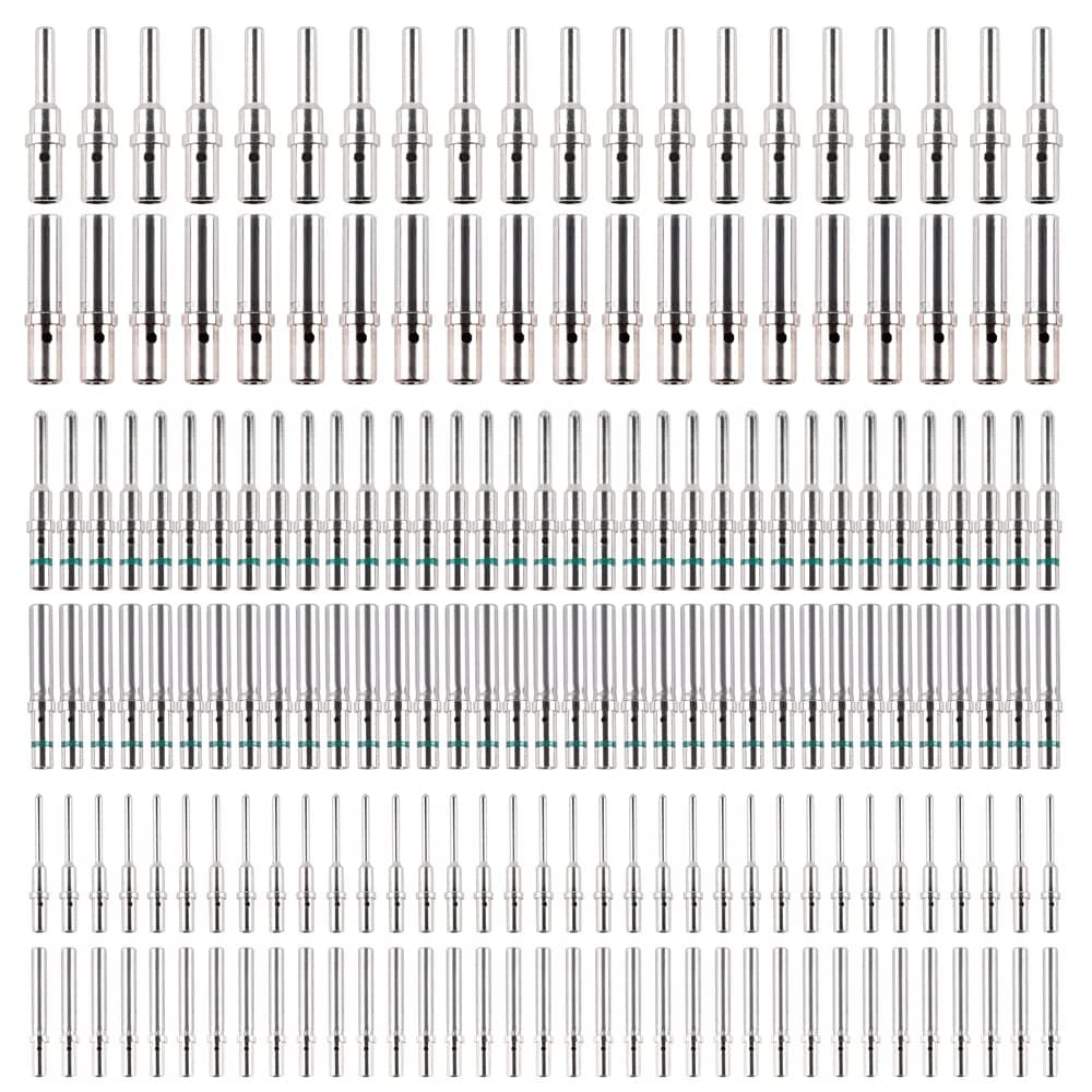 JRready ST6289 Deutsch Solid Contact Kit Barrel Style Contacts Size 12 16 20 Male Female Terminals for DTP,DT,DTM,HD10,HD30,HDP20,DRC,DRB,DTHD,JIFFY SPLICE Series Connectors