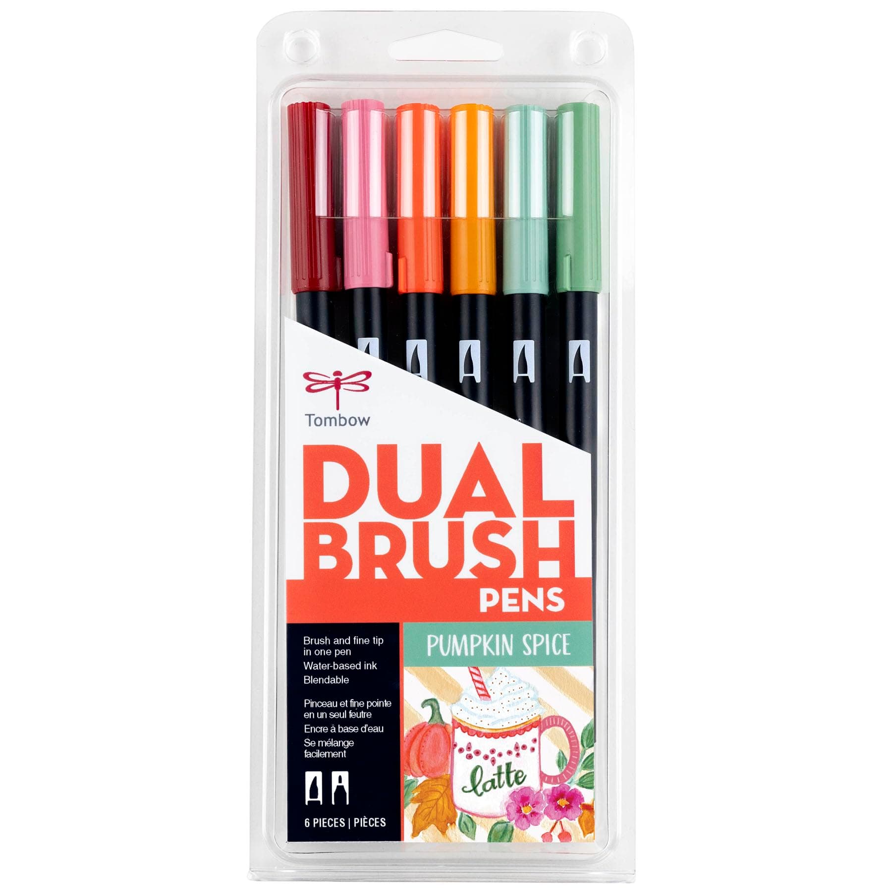 56229 Dual Brush Pen Art Markers Pumpkin Spice 6-Pack