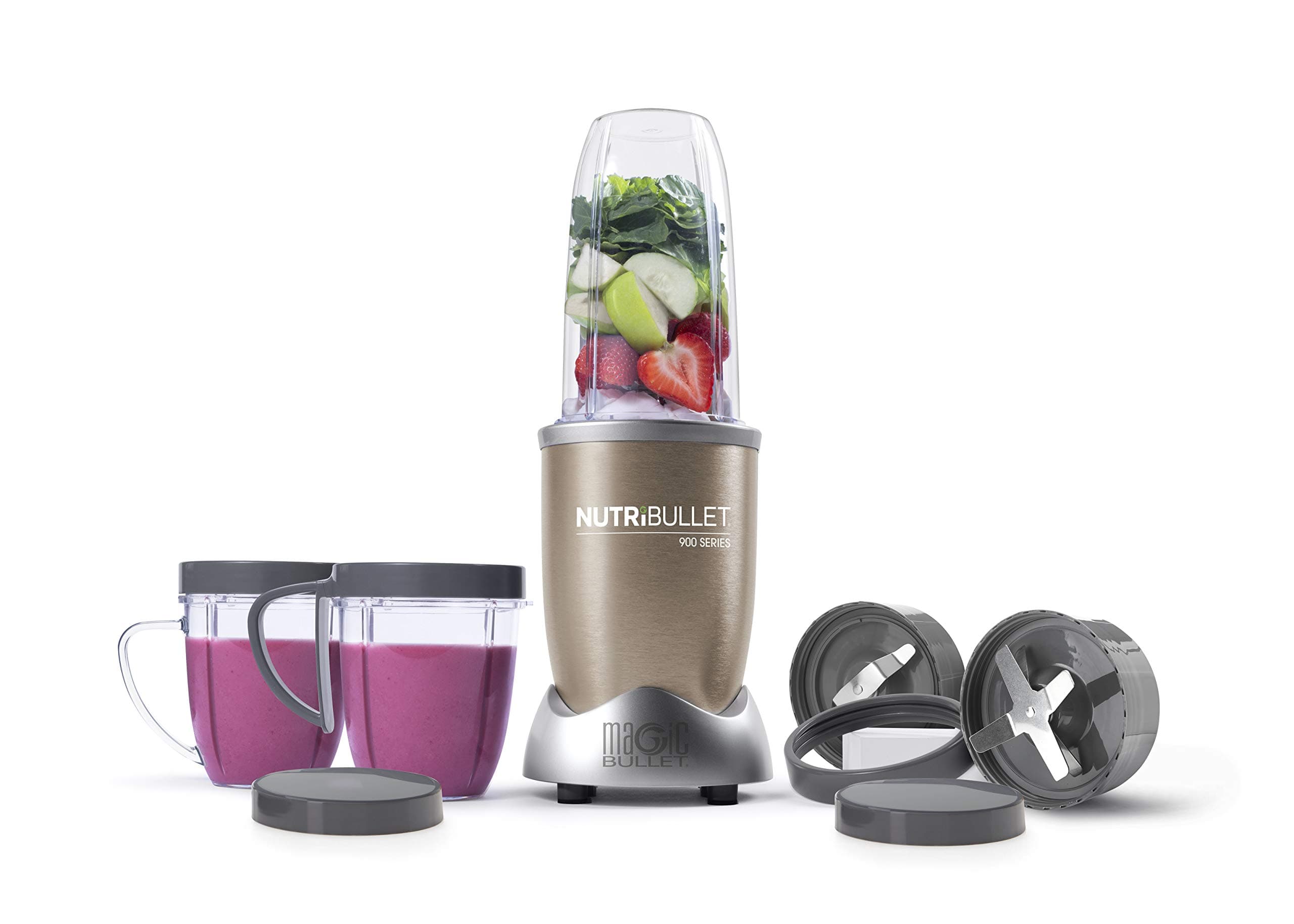 900 Watts, 9 Piece Set, Multi-Function High Speed Blender, Mixer System with Nutrient Extractor, Smoothie Maker, Copper Gold , NB-201 , "1 year Warranty"