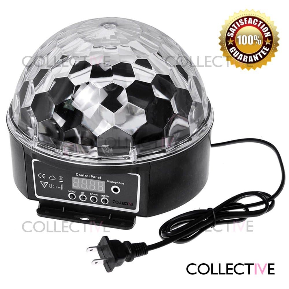 COLLECTIVE Stage Lighting Digital LED RGB Crystal Magic Ball Disco DJ Effect Light