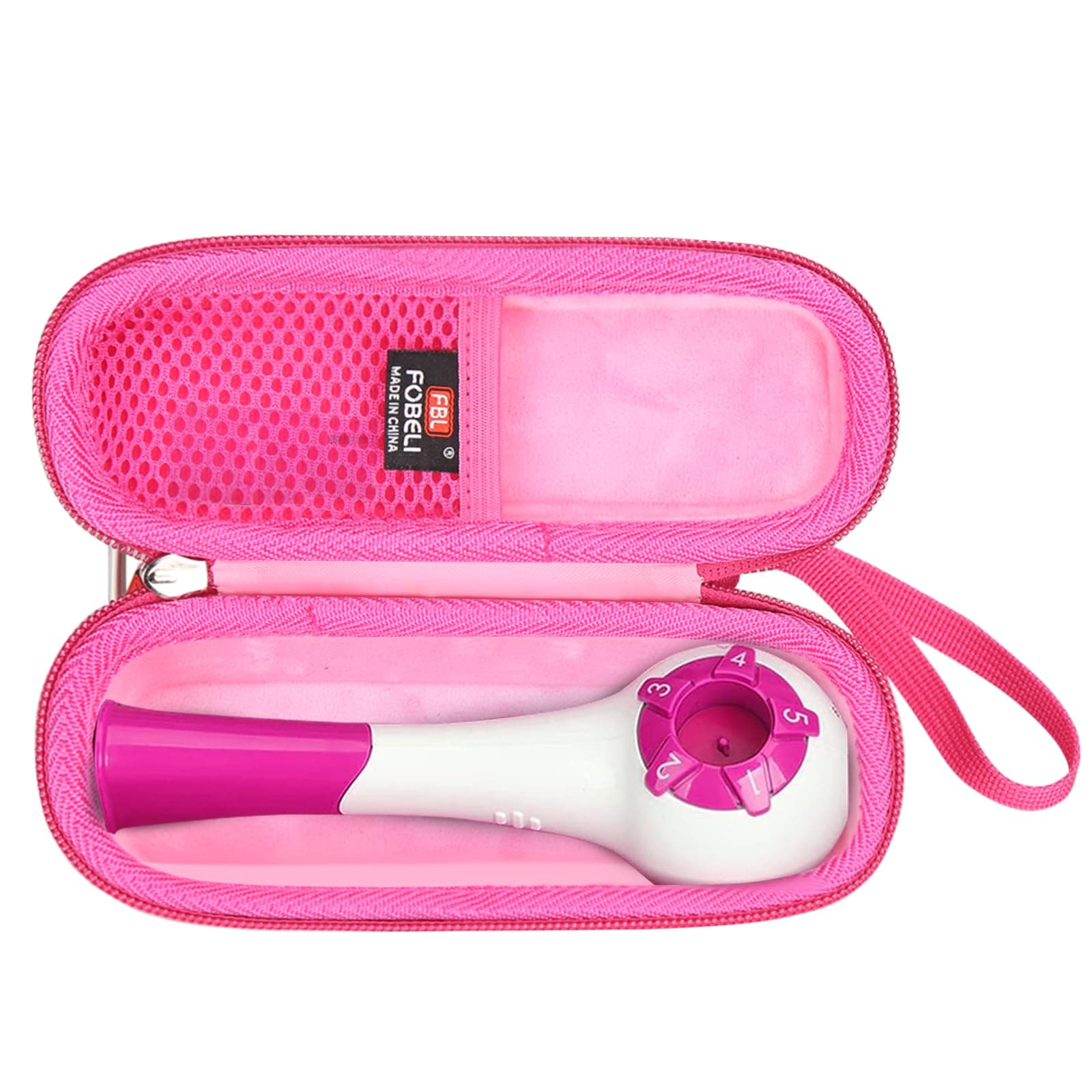 FBLFOBELI EVA Hard Carrying Case Compatible with The Breather Pink Hand-Held Inspiratory Expiratory Muscle Trainer (Pink, Case Only)