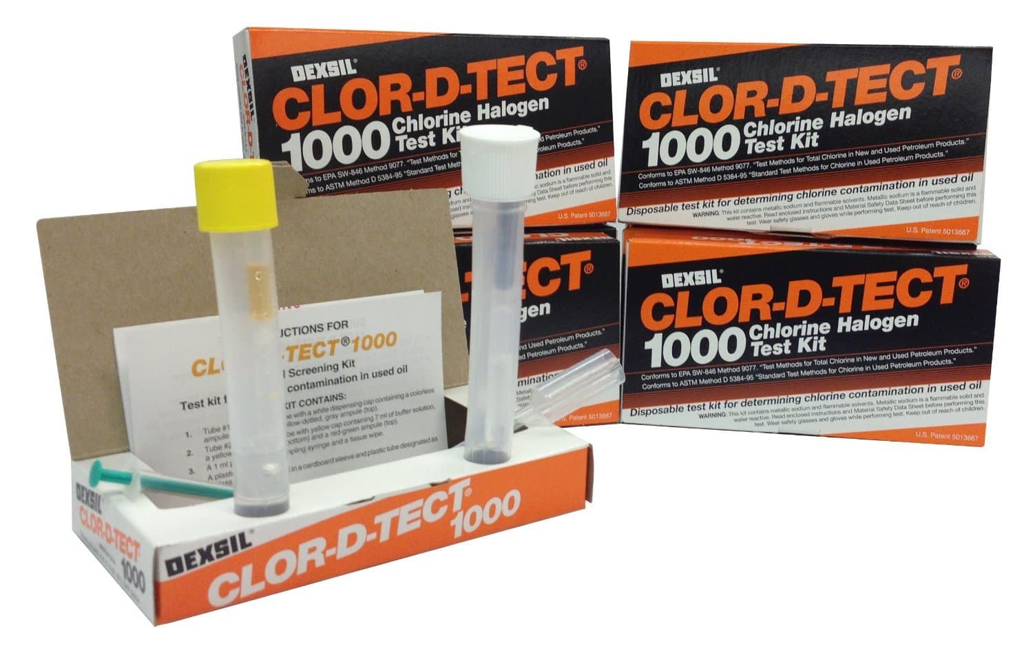Dexsil CODETSG Clor-d-tect Field Screening Test Kit for Total Halogens in Used Oil, 1000 Ppm Action Levels (1 Kit)