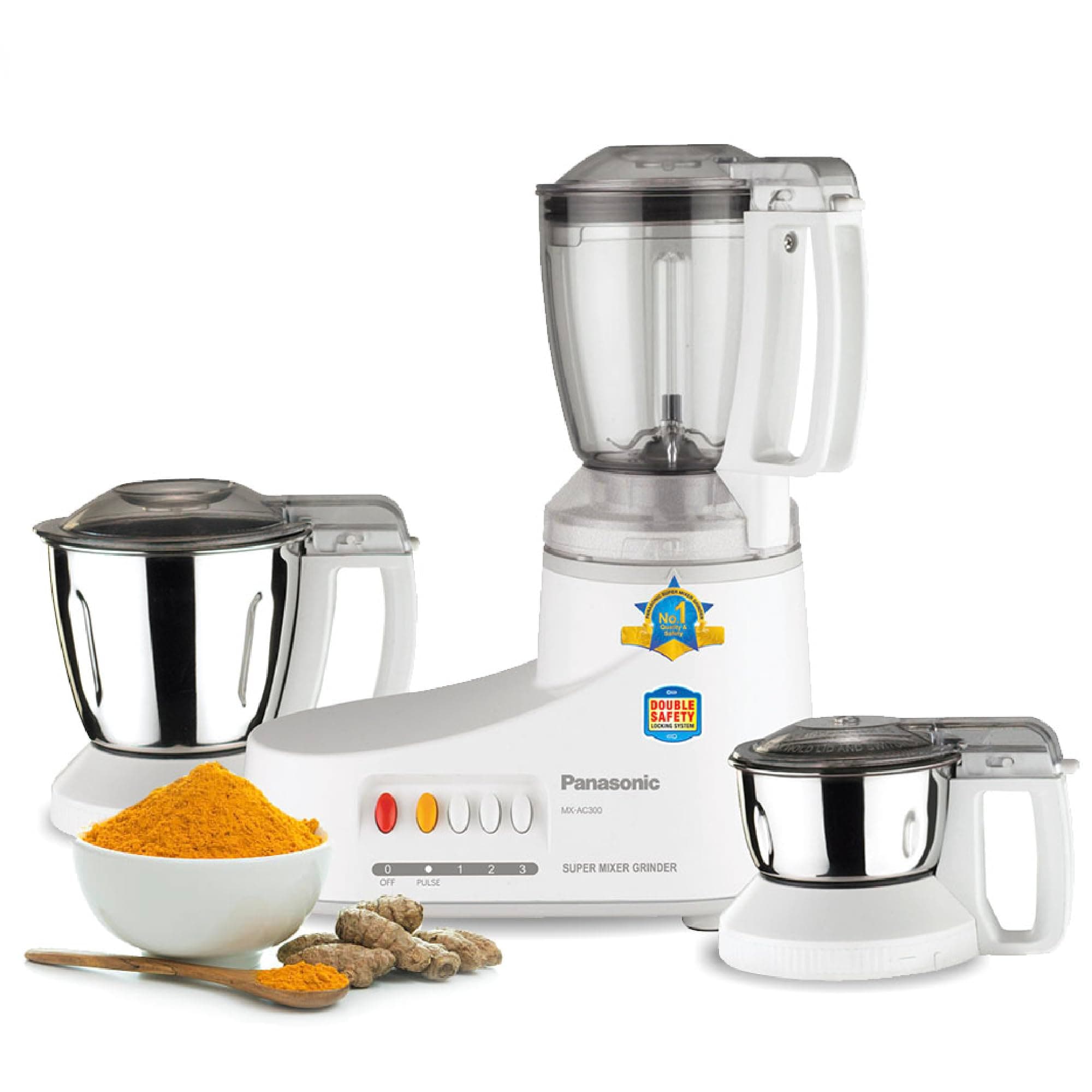 Panasonic Mixer Grinder With 3 Jar Mxac300