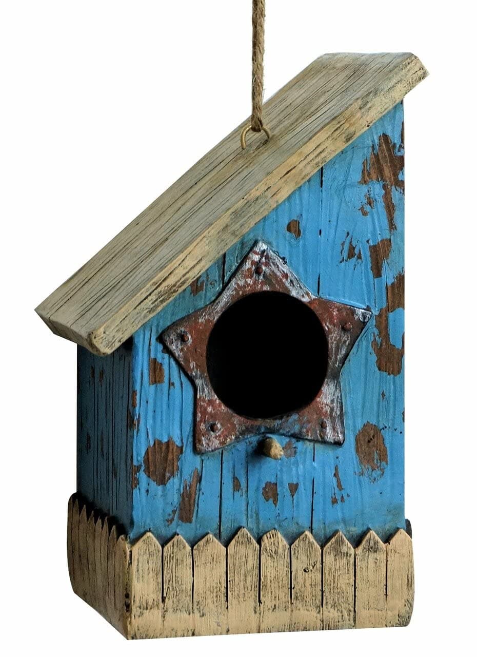 The Prairie House 9" Birdhouse - Rustic Bird House