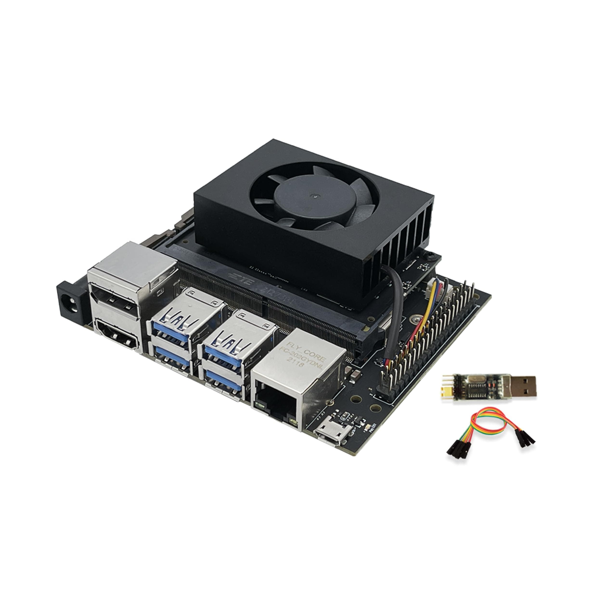 WayPonDEV Jetson Nano SUB Kit Nano Developer Kit (4GB RAM, 16GB eMMC) for AI Machine Learning with 4x USB 3.0, Ethernet, MIPI CSI-2 Camera Support