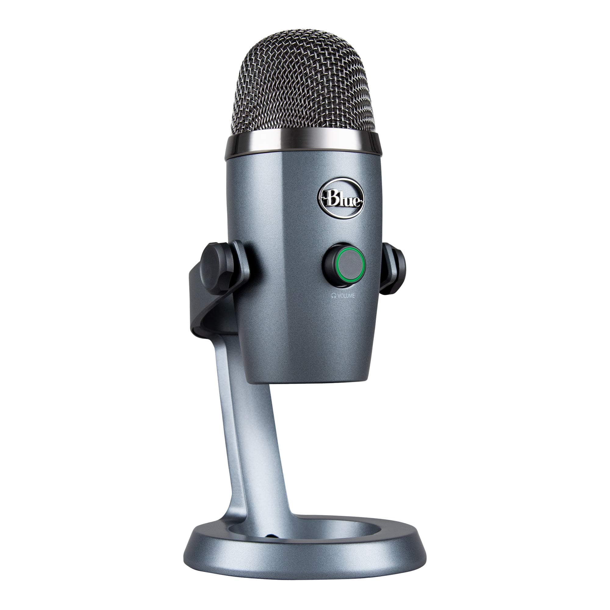 (Refurbished) Blue Yeti Nano Premium USB Microphone for Recording, Streaming, Gaming, Podcasting on PC and Mac, Condenser Mic with Blue VO!CE Effects, Cardioid and Omni, No-Latency Monitoring-Shadow Grey