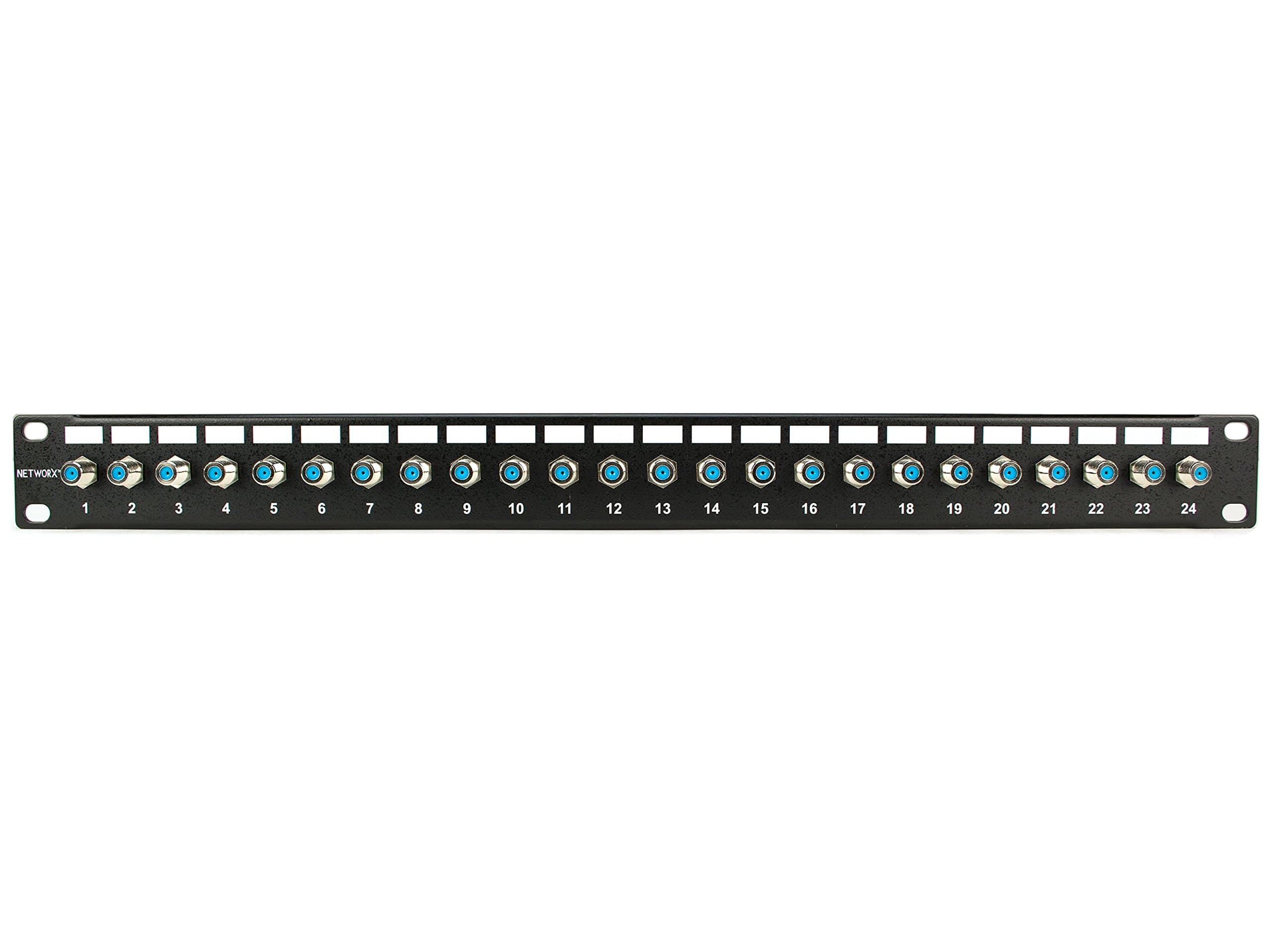Networx® Coaxial Patch Panels (24 Port, F-Connector 3ghz)
