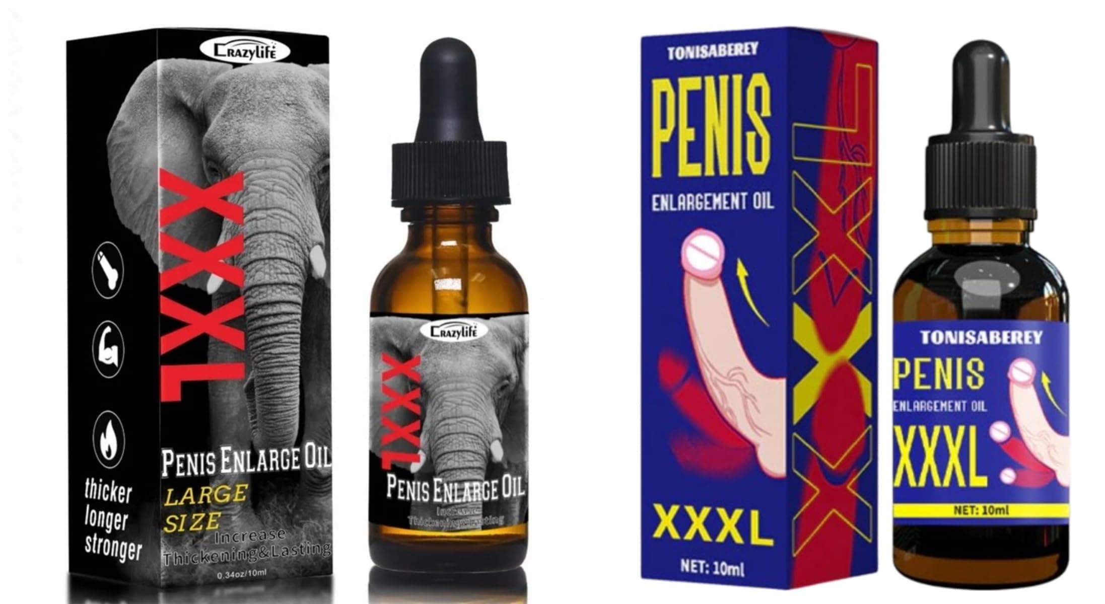 CRAZYLIFE Enlarge Gel, TONISABERY Enlargement Oil for Men BLSEX Enlarger Cream (F396-F333)