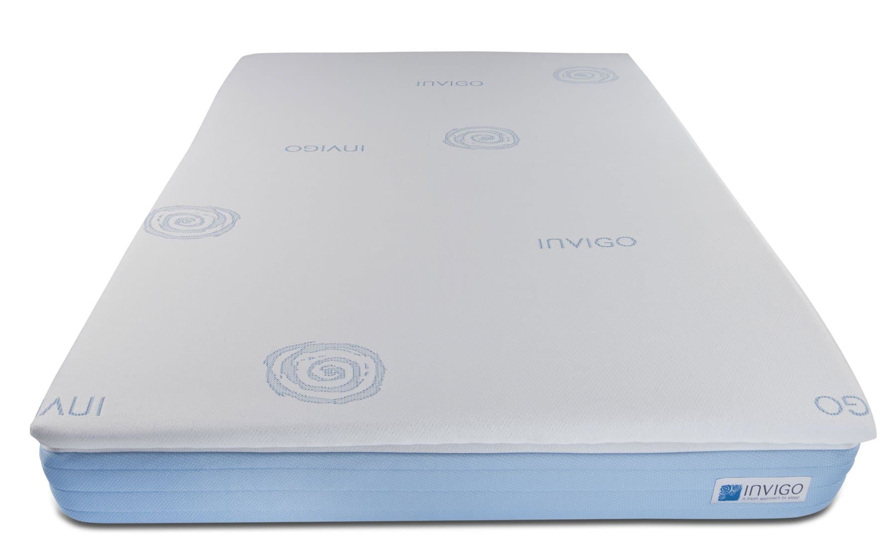 Invigo Fresh Natural Latex 2-Inch Twin Mattress Topper, White