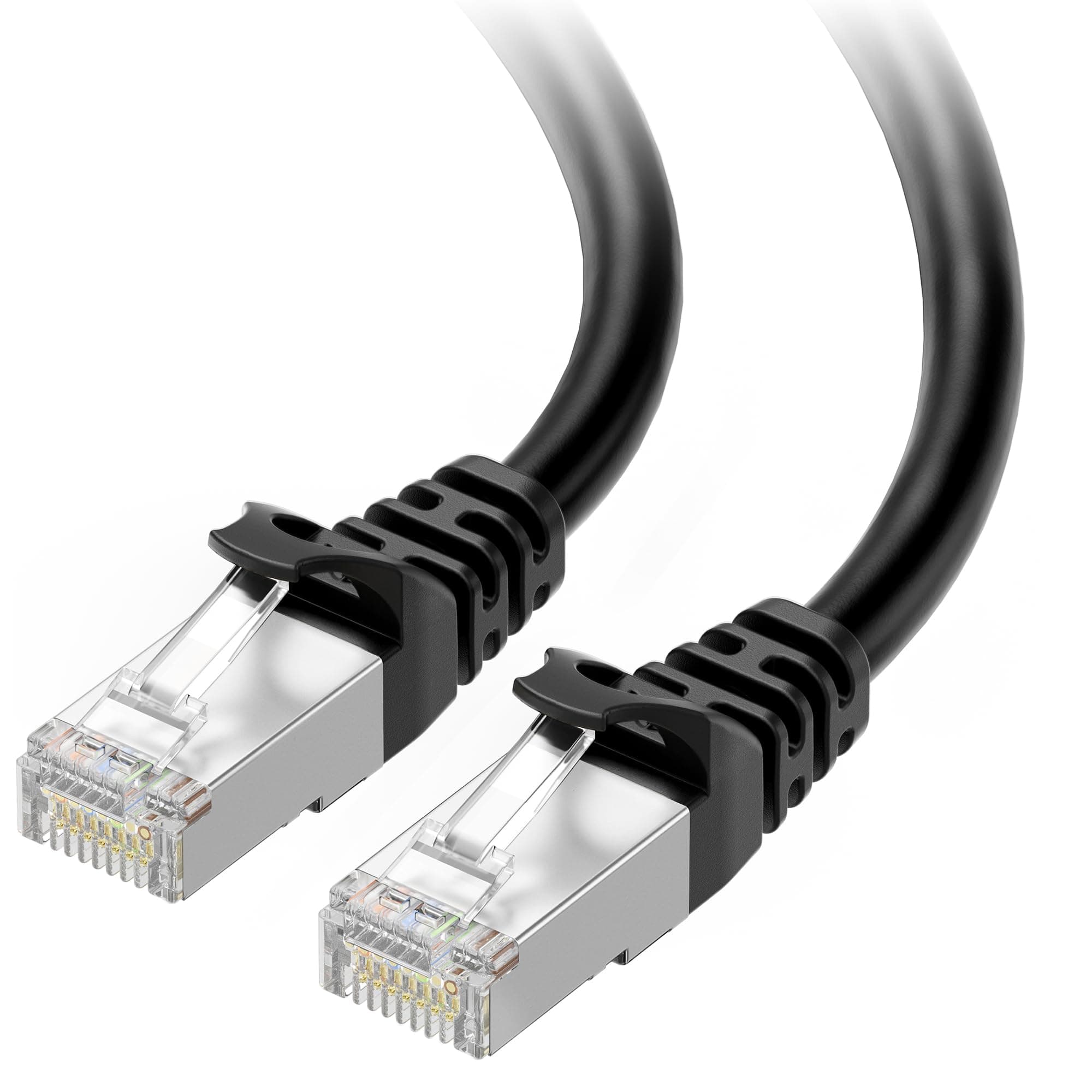 10Gbps Snagless Shielded Cat 6A Ethernet Cable - 10ft, Cat 6A Cable, Cat6A Cord, Ethernet Cord, Black