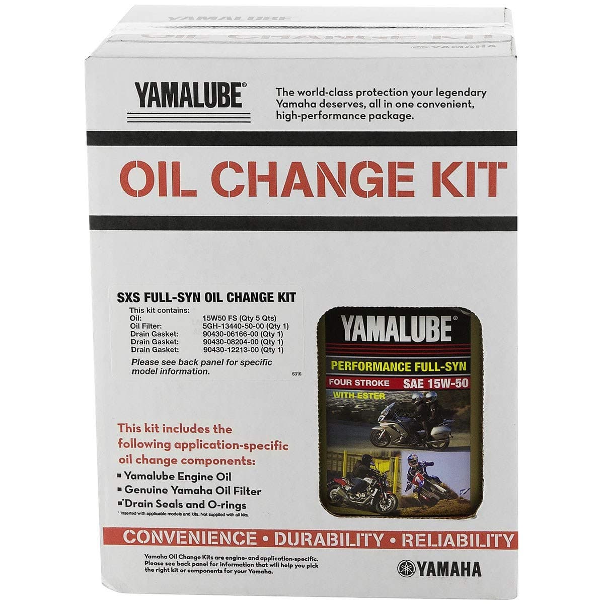 Yamalube Full Synthetic 15W-50 Oil Change Kit Side x Side - Fits: Yamaha YXZ1000R 2016-2017